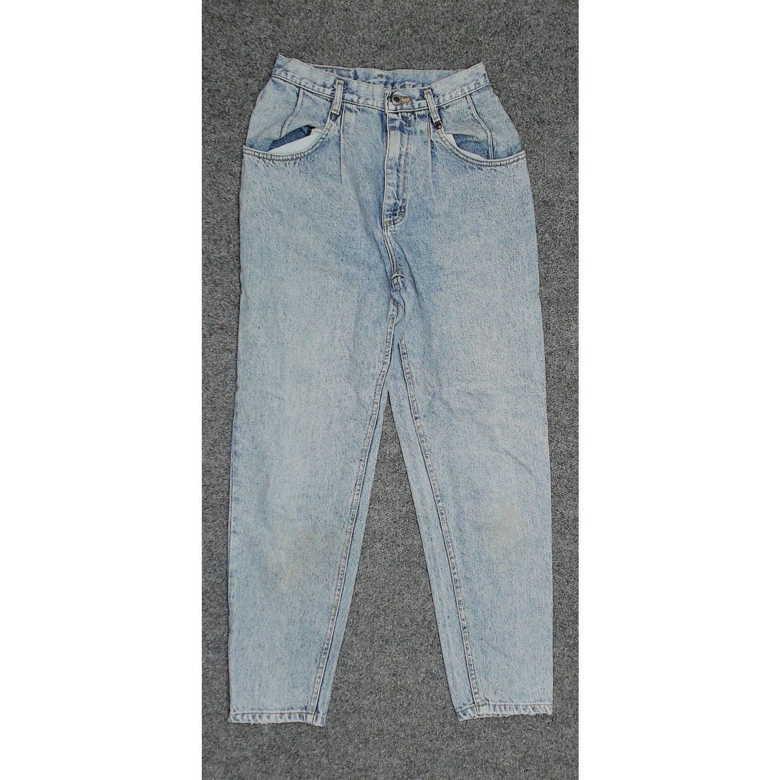 Lee Vintage 80s Lee USA Made Pleated Stonewash Denim Jeans 28x29 Size 28" / US 6 / IT 42 - 3 Thumbnail