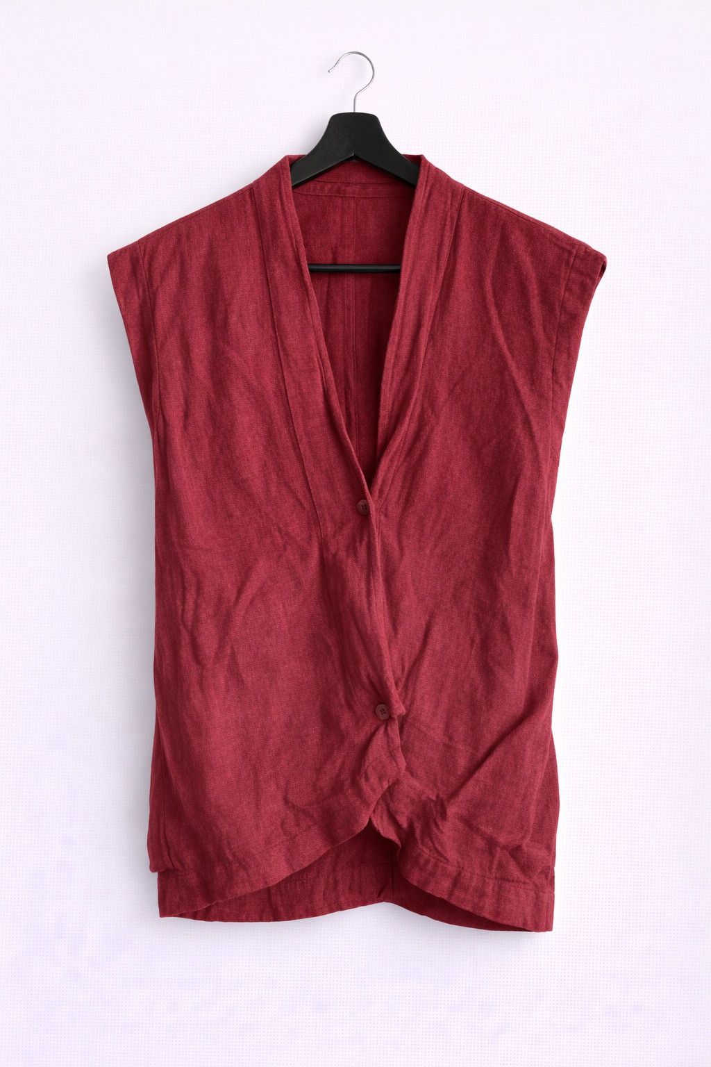 Issey Miyake Vintage Issey Miyake Sleeveless Wrap Vest Linen Look Size M / US 6-8 / IT 42-44 - 1 Thumbnail