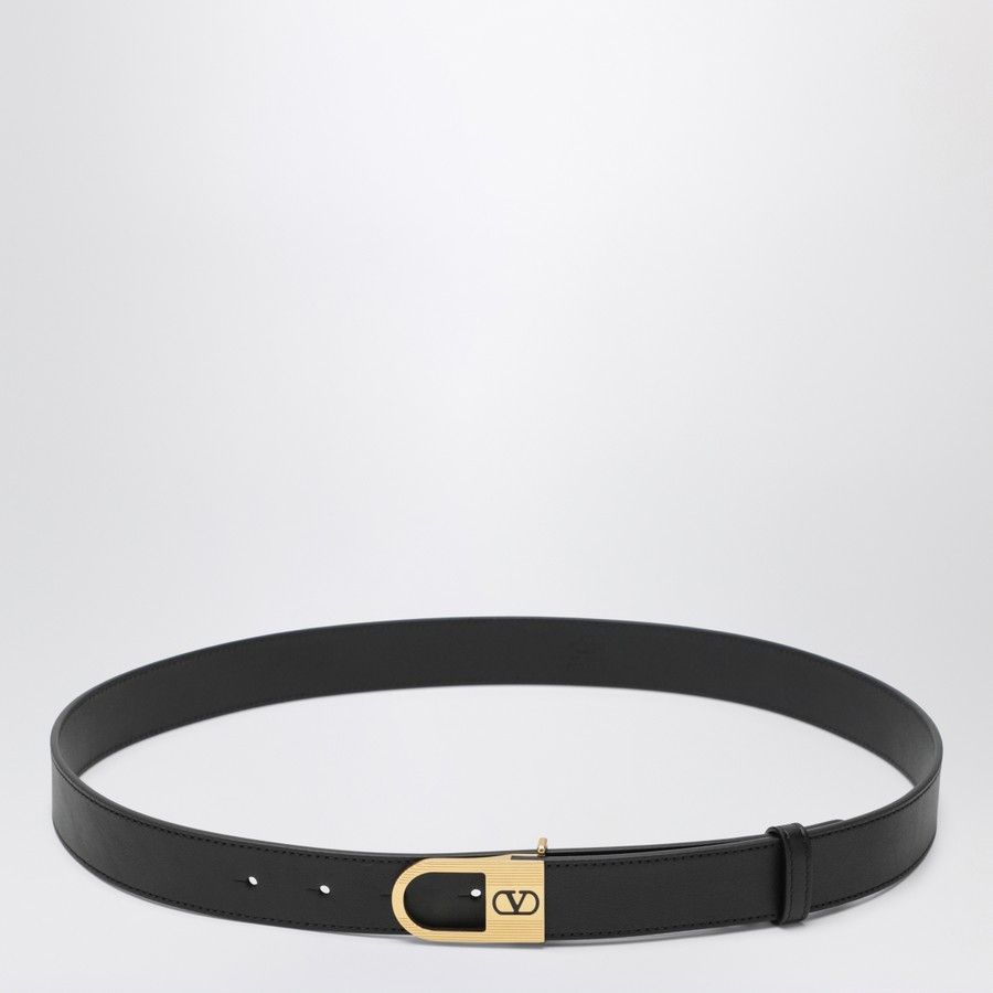 Valentino o1d2blof1025 Size: 90 / V Logo Signature Belt in Black Size 36 - 1 Thumbnail