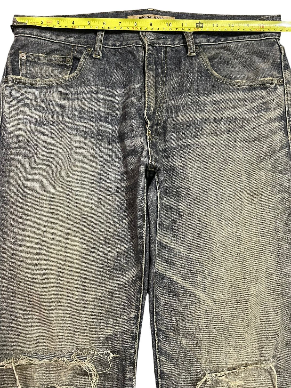 Uniqlo Vintage Japanese Uniqlo Mud Faded Wash Distress Style Jeans Size US 34 / EU 50 - 11 Thumbnail