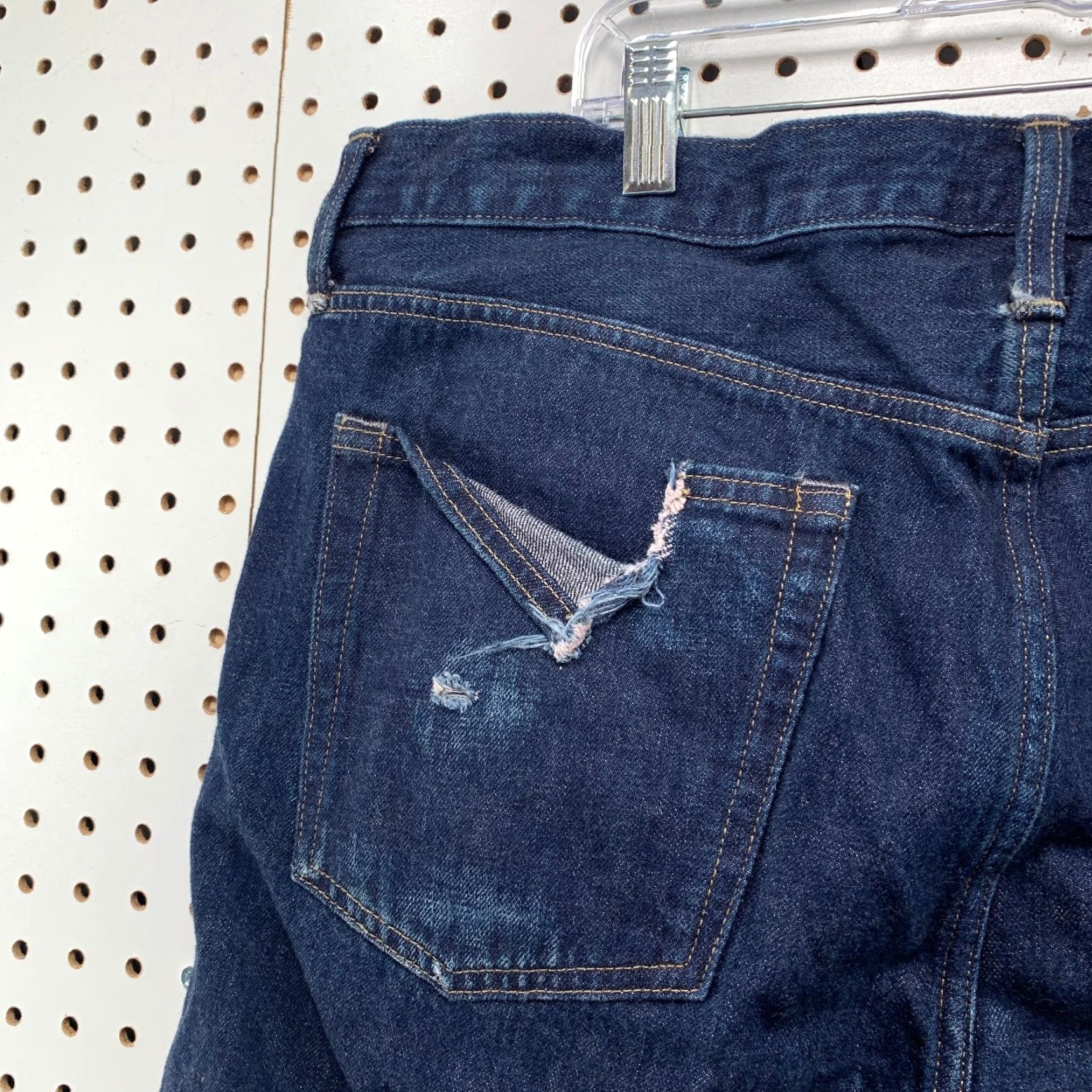 J.Crew JCrew Selvedge Denim Jeans Mens 36X32 Blue Straight Fit Distressed Size US 36 / EU 52 - 6 Thumbnail