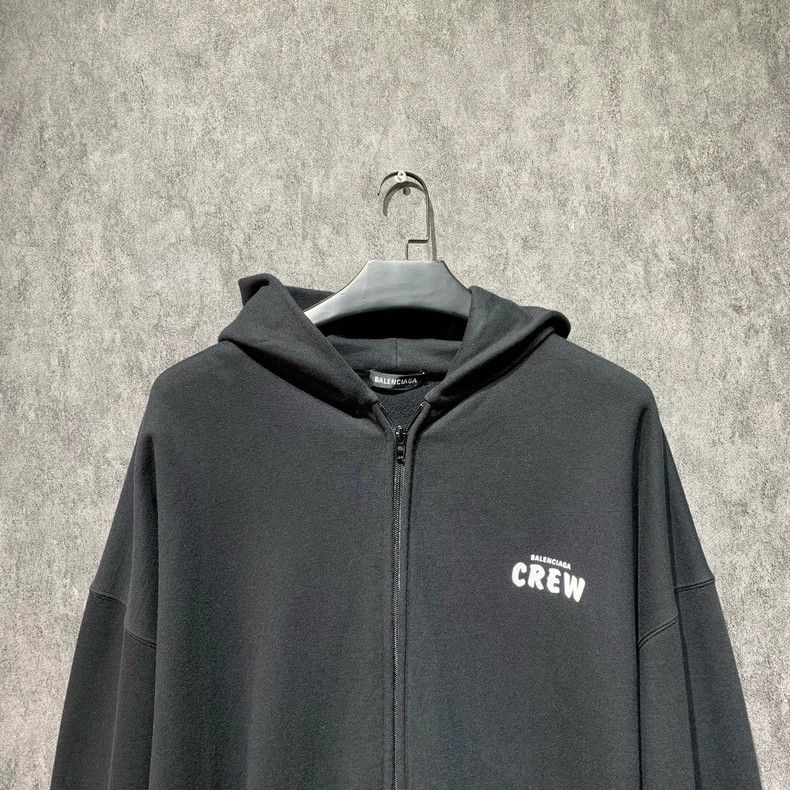 Balenciaga Balenciaga Crew Zip Hoodie 2502-Nextarrow Size US XS / EU 42 / 0 - 5 Thumbnail