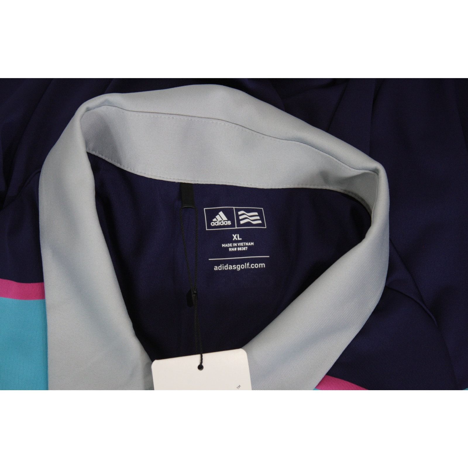 Adidas Adidas AdiZero Golf Polo Shirt XL Purple Striped Performance Size US XL / EU 56 / 4 - 8 Thumbnail