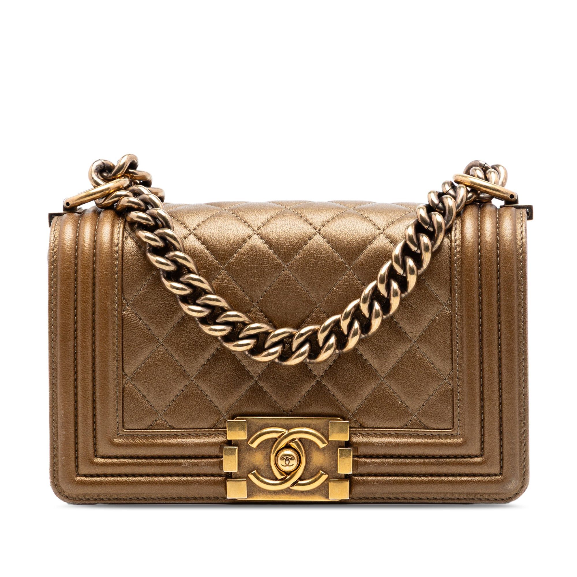 Chanel Small Quilted Metallic Lambskin Boy Flap Size ONE SIZE - 1 Thumbnail