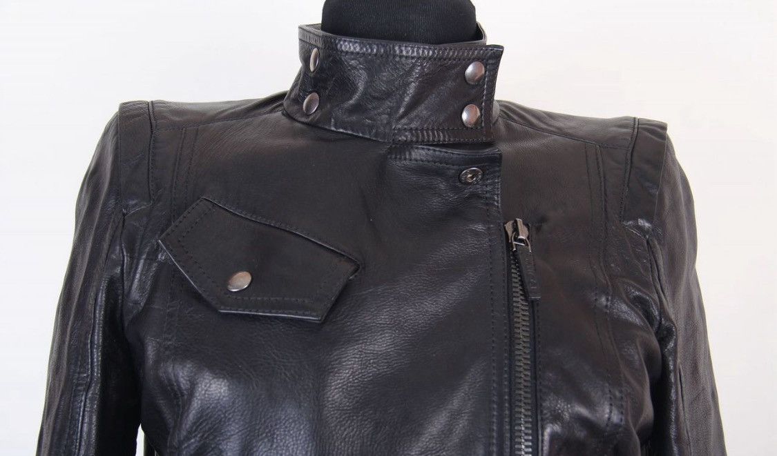 Gucci Gucci by Tom Ford Leather Biker Zip Up Detail Jacket Size M / US 6-8 / IT 42-44 - 2 Thumbnail