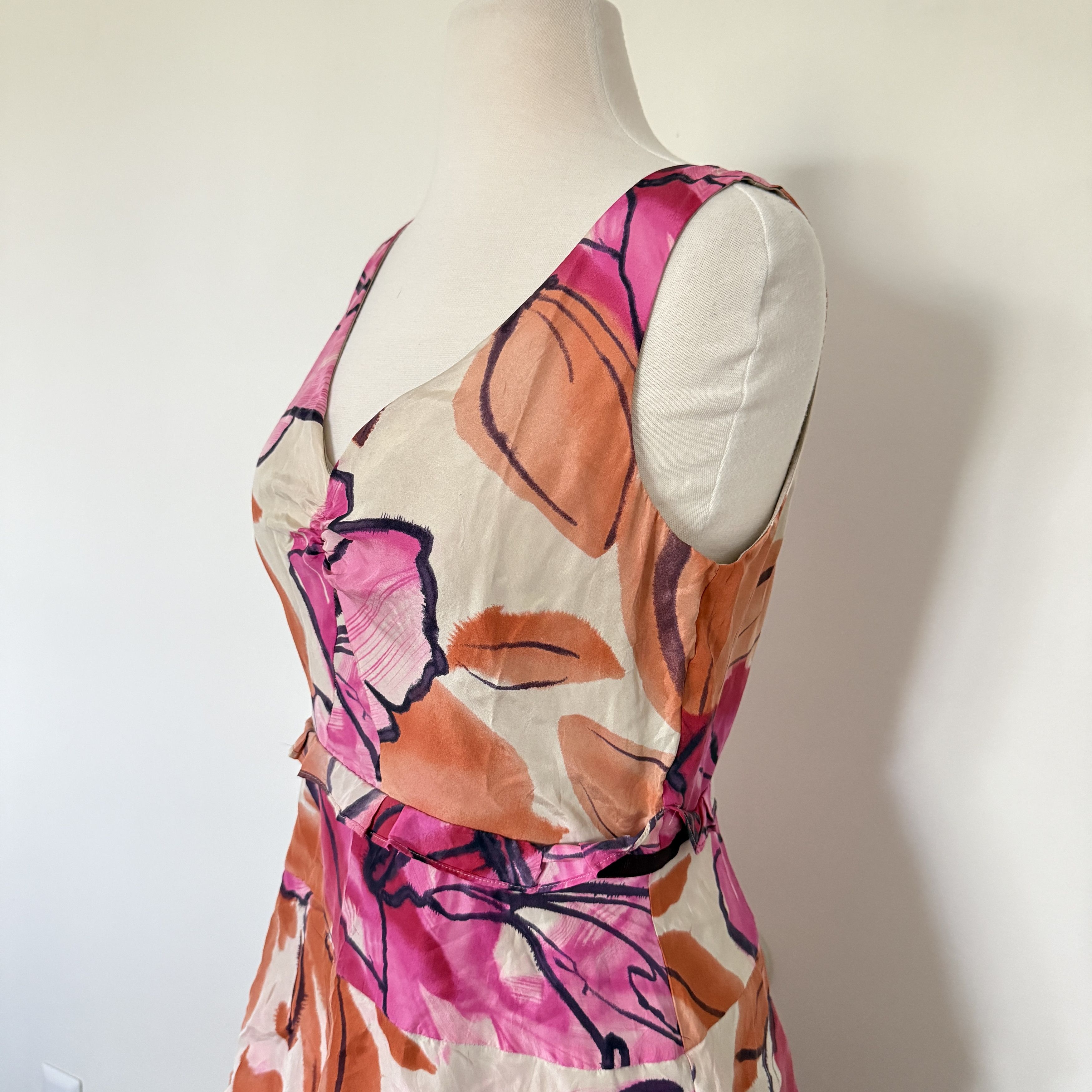 Other Moulinette Soeurs Orchid Silk Tiered Dress Fit Flare Size S / US 4 / IT 40 - 2 Thumbnail