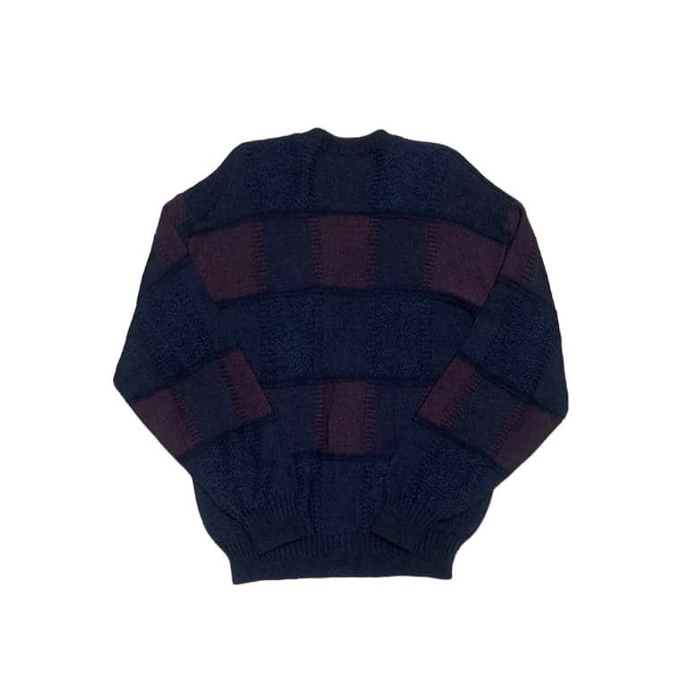 Japanese Brand Vintage Patchwork Wool Knit Cardigan Sweater By MR.YORK Size US L / EU 52-54 / 3 - 3 Thumbnail