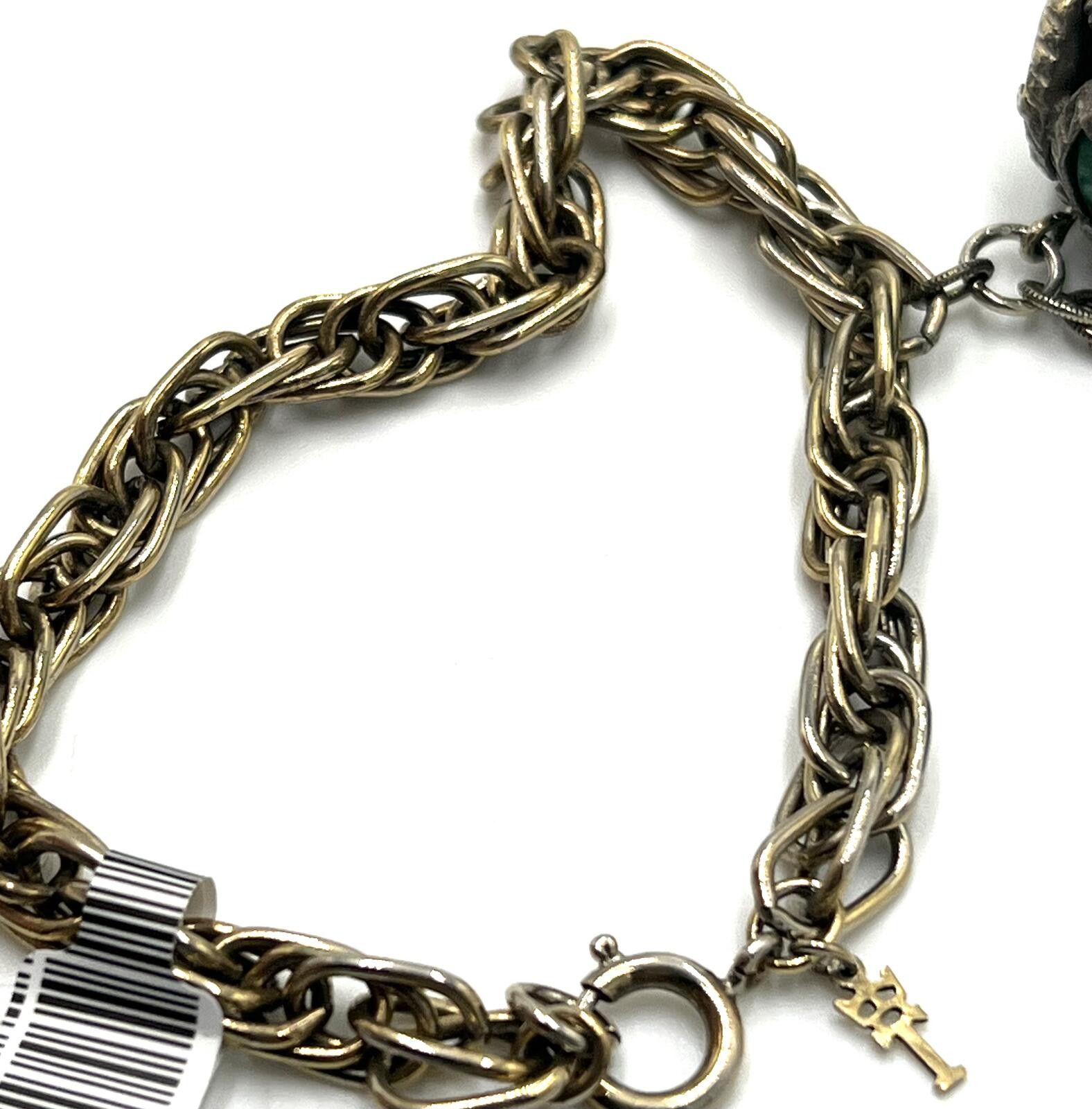 Other Vintage Crown Trifari Lariat Dangle Stained Glass Bracelet Size ONE SIZE - 4 Thumbnail