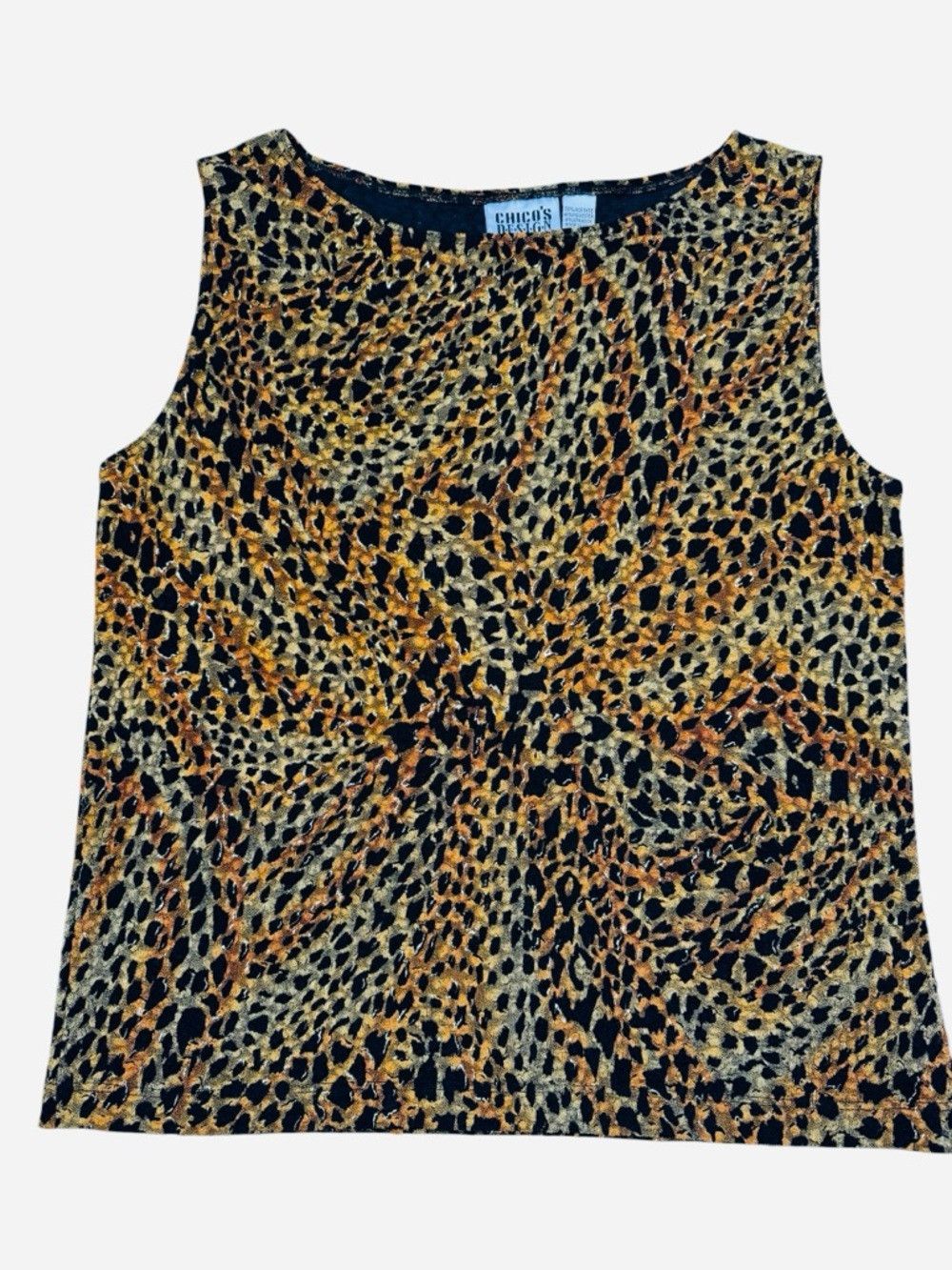 Chicos Chico's Brown Liquid Knit Cardigan Animal Print Tank Top Se Size XL / US 12-14 / IT 48-50 - 6 Thumbnail