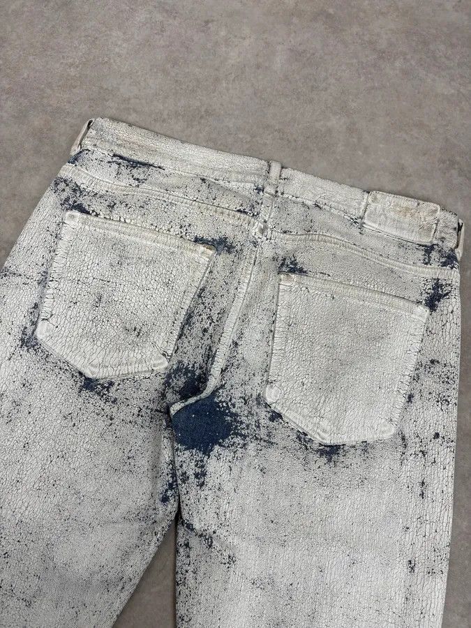 Maison Margiela 2012 Maison Margiela H&M Blue White Painted Denim Jeans Size US 32 / EU 48 - 7 Thumbnail