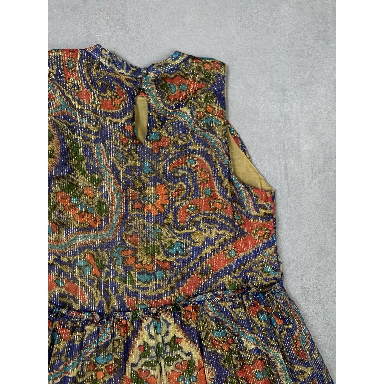 Oliphant OLIPHANT RUFFLE TIERED MAXI PERSIAN COBALT SIZE L DRESS Size L / US 10 / IT 46 - 15 Thumbnail