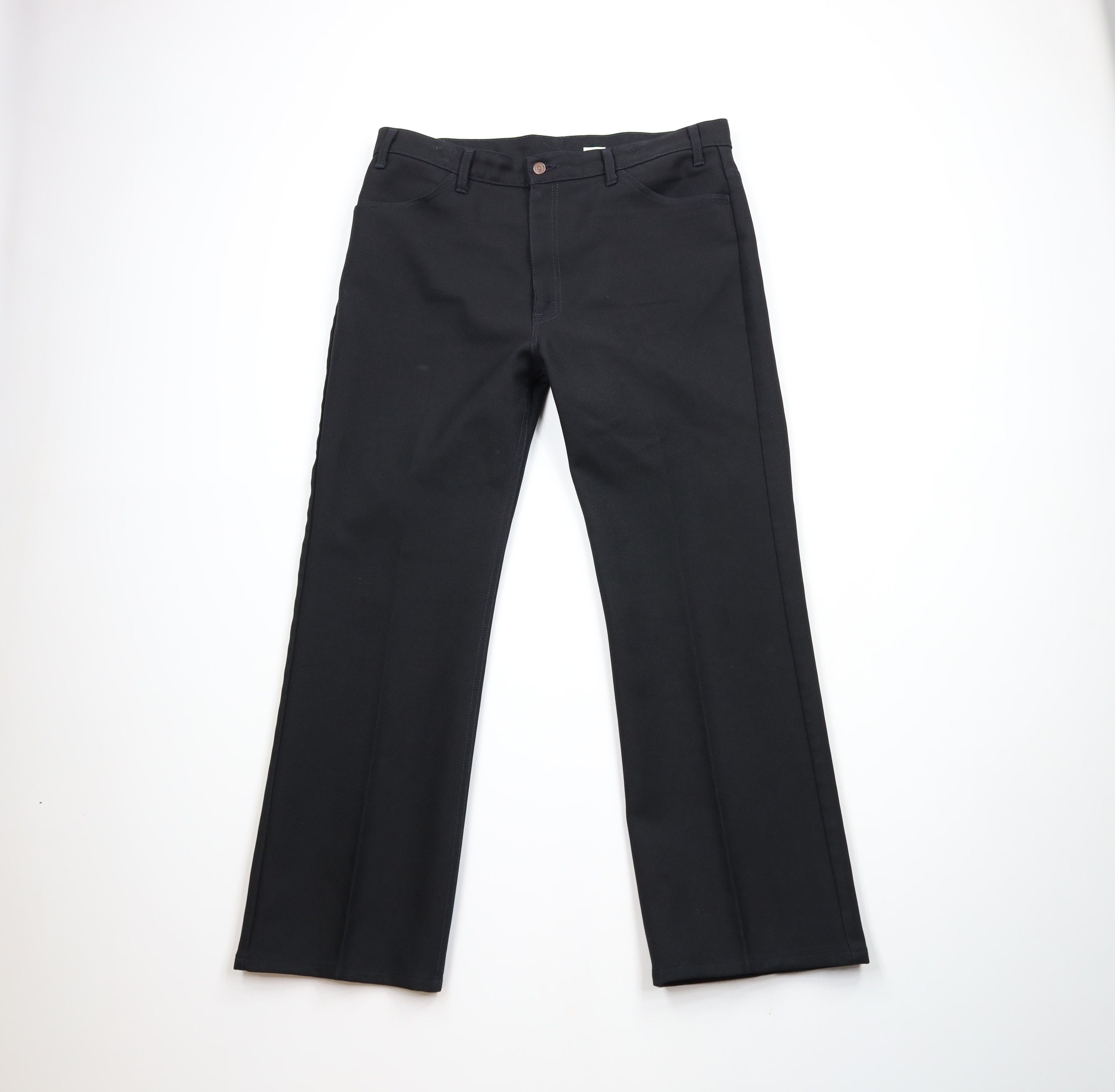 Levi's × Vintage Vintage 90s Levis Flared Wide Leg Knit Chino Pants Black USA Size US 38 / EU 54 - 1 Thumbnail