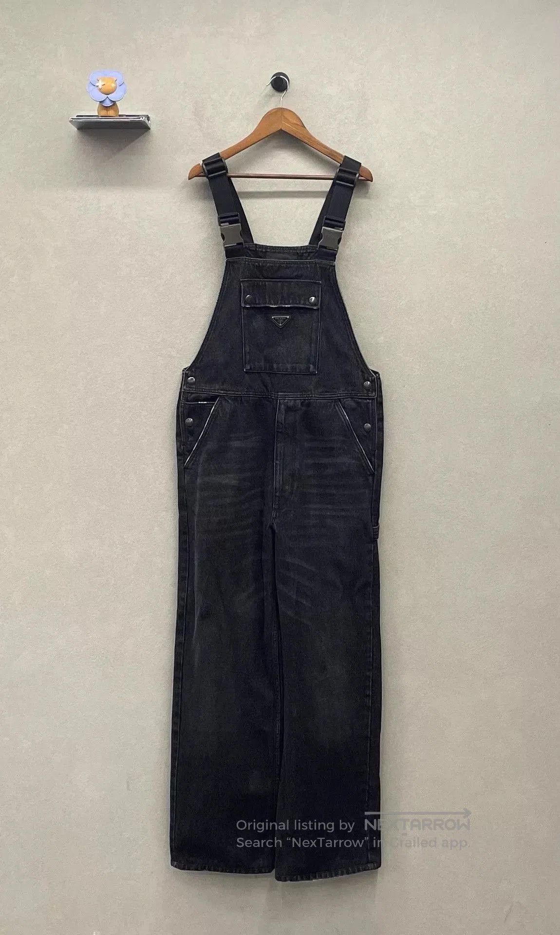 Prada Black Denim Overalls with Adjustable Straps. Size US 32 / EU 48 - 1 Thumbnail