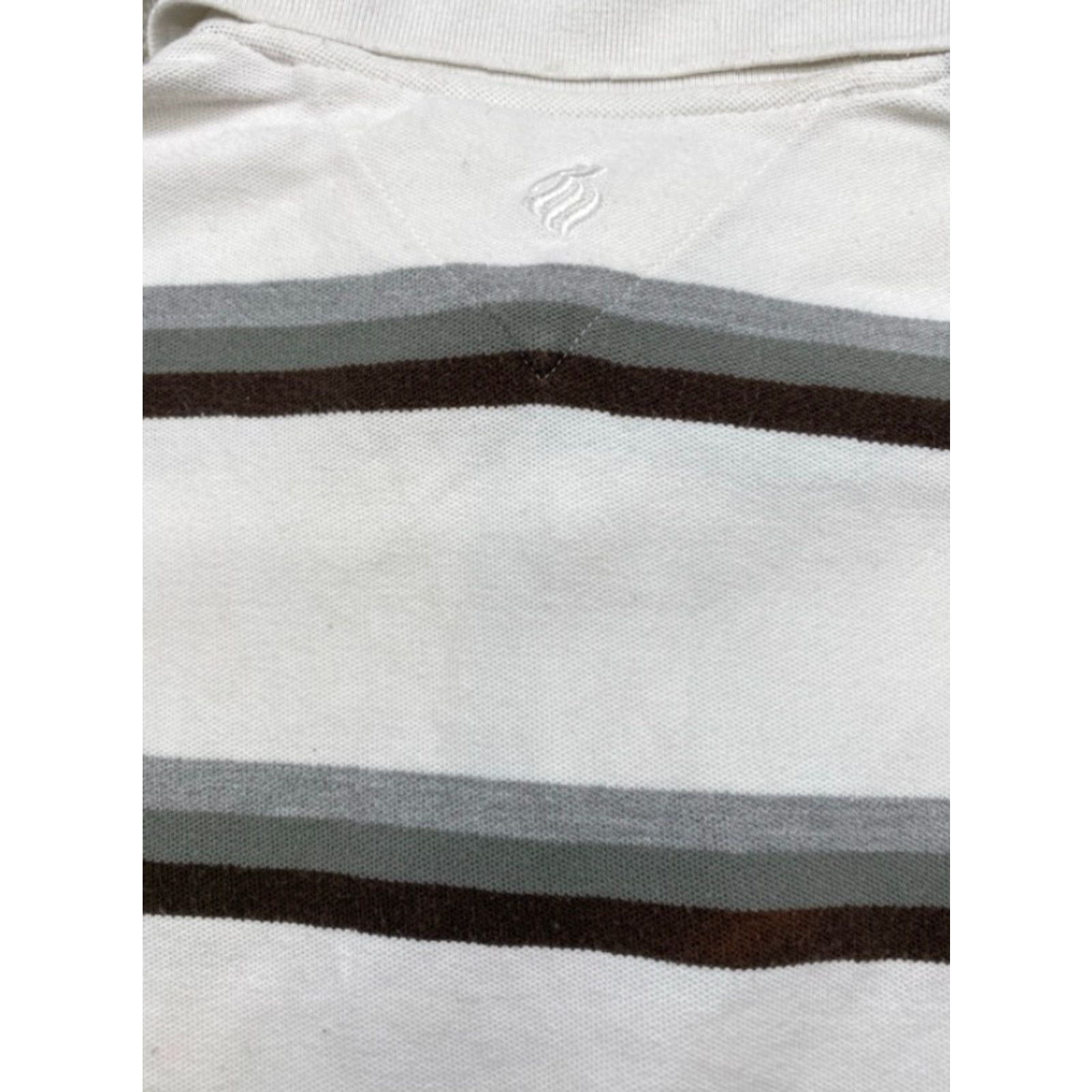 Rocawear Rocawear Polo Shirt Men's XL Short Sleeve White Striped 100% Cotton Polo Shirt XL Rocawear Men Size US XL / EU 56 / 4 - 6 Thumbnail
