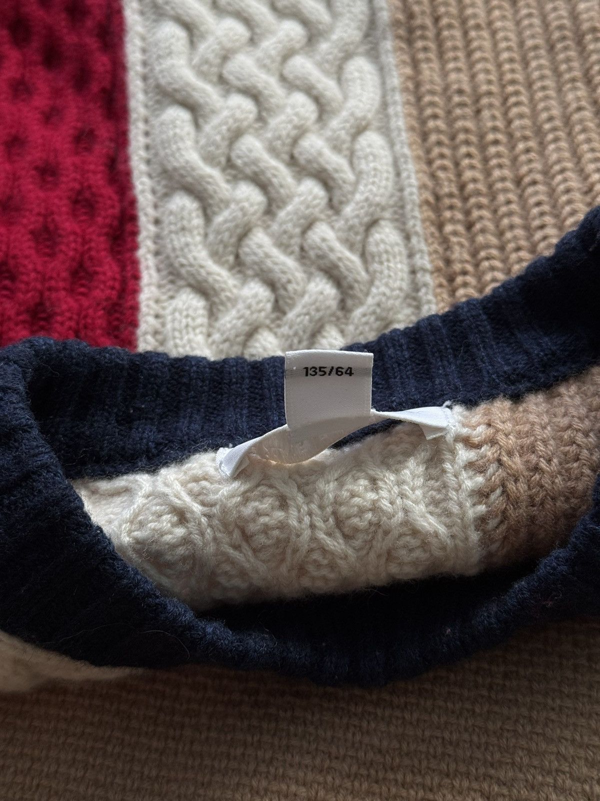 Burberry × Designer Burberry children wool cashmere patchwork cable knit dress Size XXS / US 00 / IT 34 - 8 Thumbnail