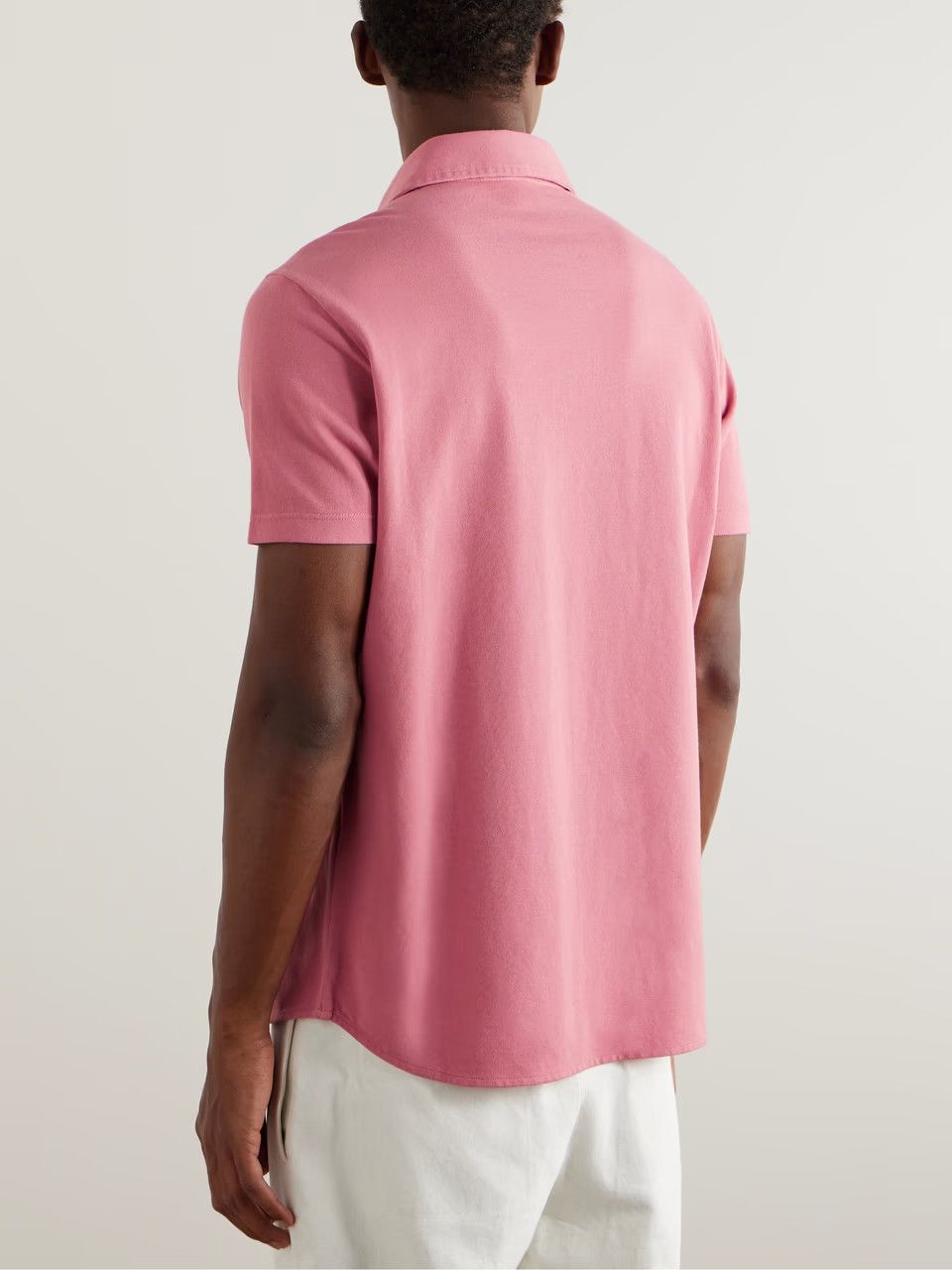 Loro Piana o1w1db10824 Cotton Polo Shirt in Pink Size US L / EU 52-54 / 3 - 4 Thumbnail