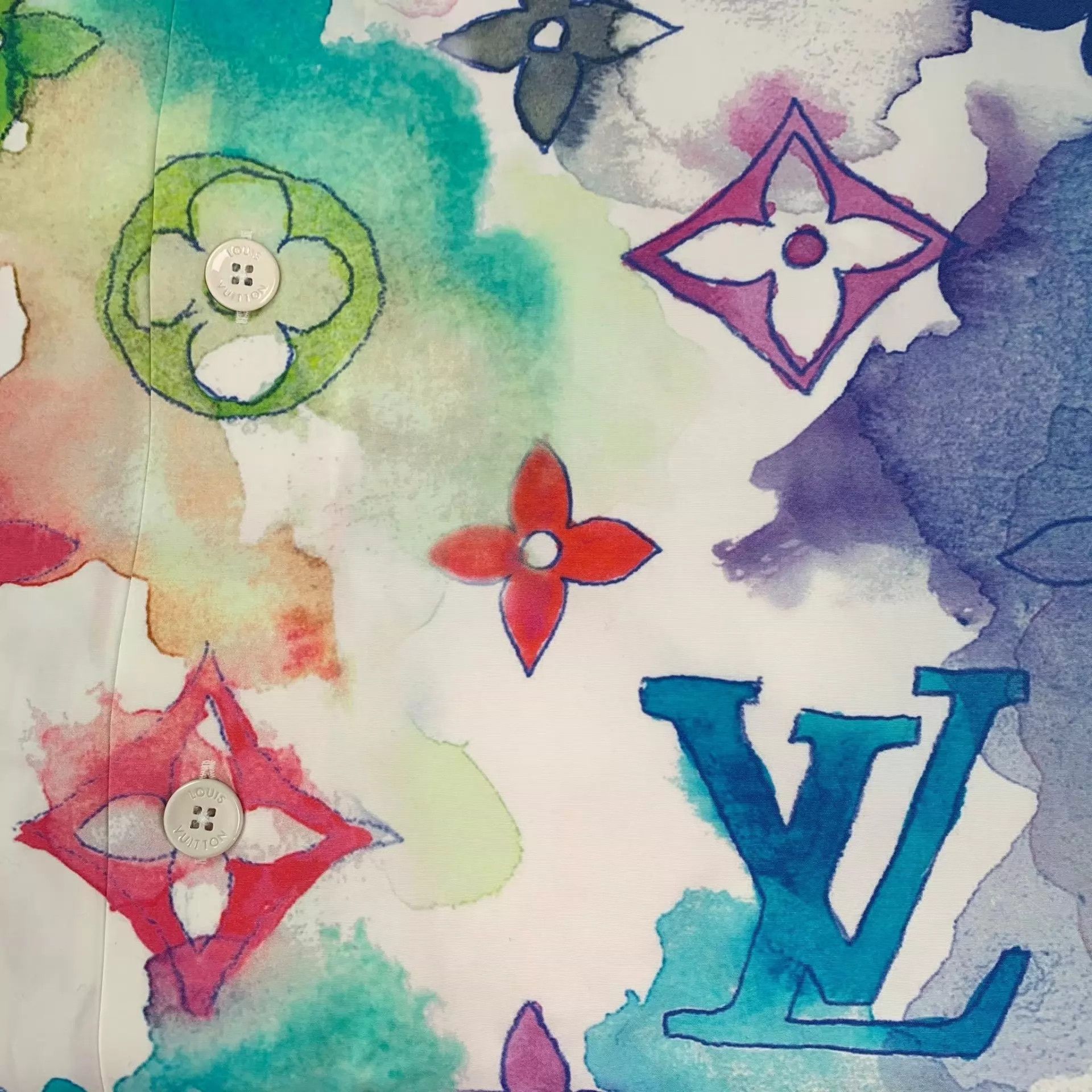 Louis Vuitton LV multicolor printed T-shirt Size US M / EU 48-50 / 2 - 7 Thumbnail