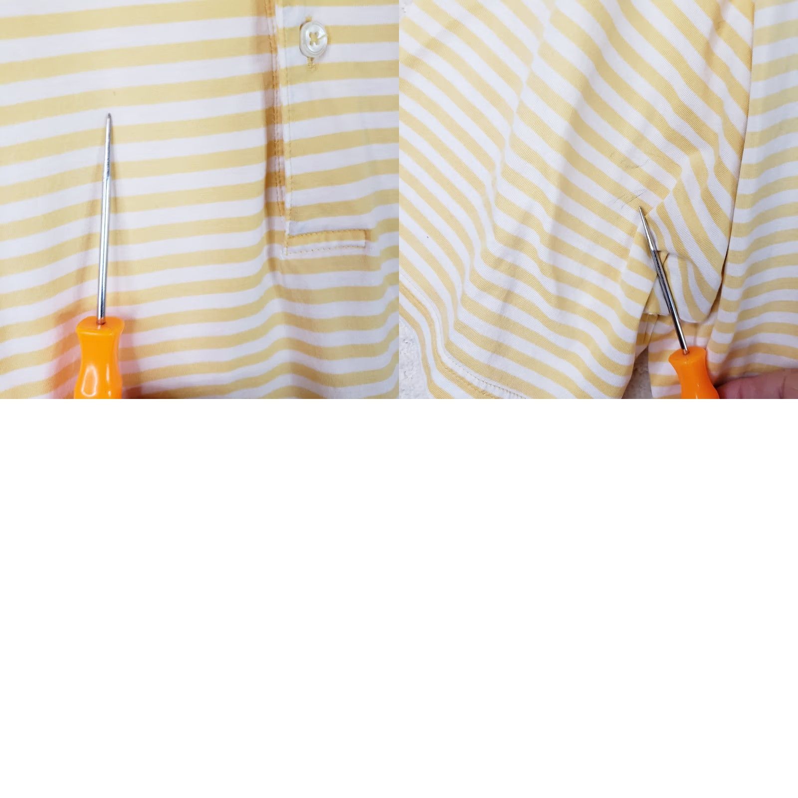 Vintage Fairway & Greene Yellow Striped Short Sleeve Polo Golf Shirt Men's L Newcastle Logo Size US L / EU 52-54 / 3 - 10 Thumbnail