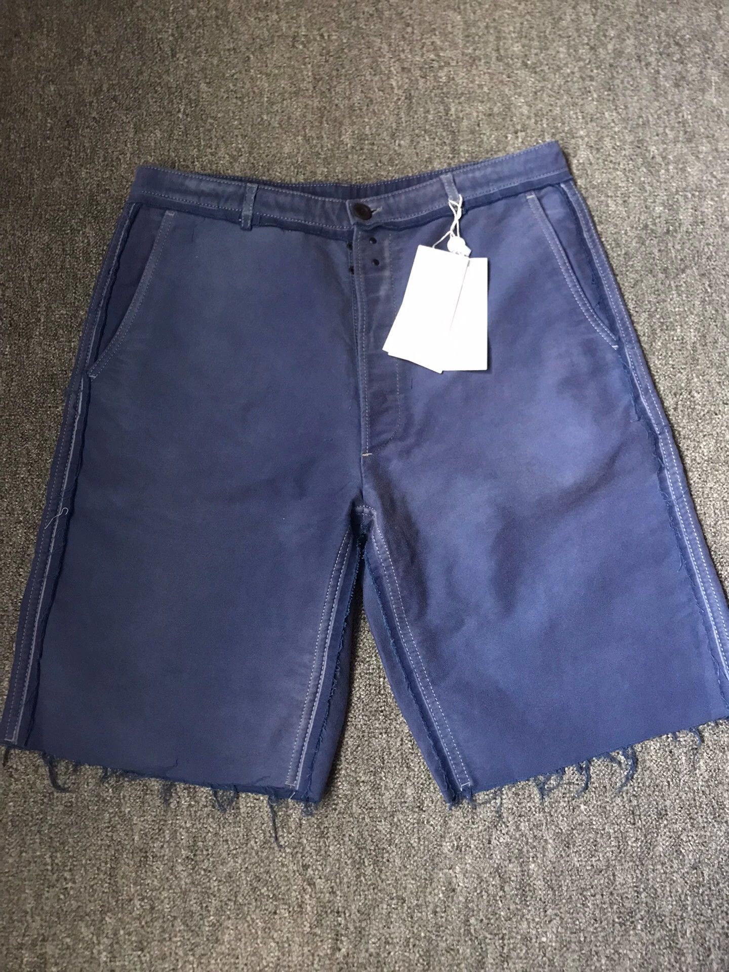 Maison Margiela Maison Margiela Vintage Washed Blue-Purple Raw Hem Short Size US 29 - 1 Thumbnail