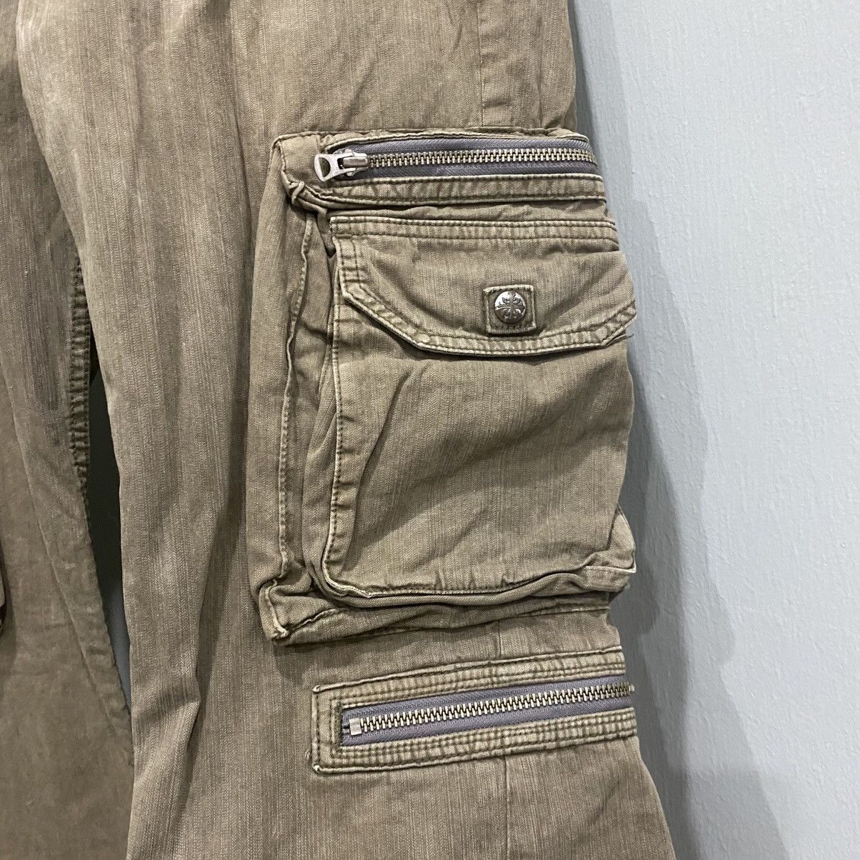 If Six Was Nine Bondage Style Surplus Multipocket Cargo Flared Pants Size US 32 / EU 48 - 10 Thumbnail