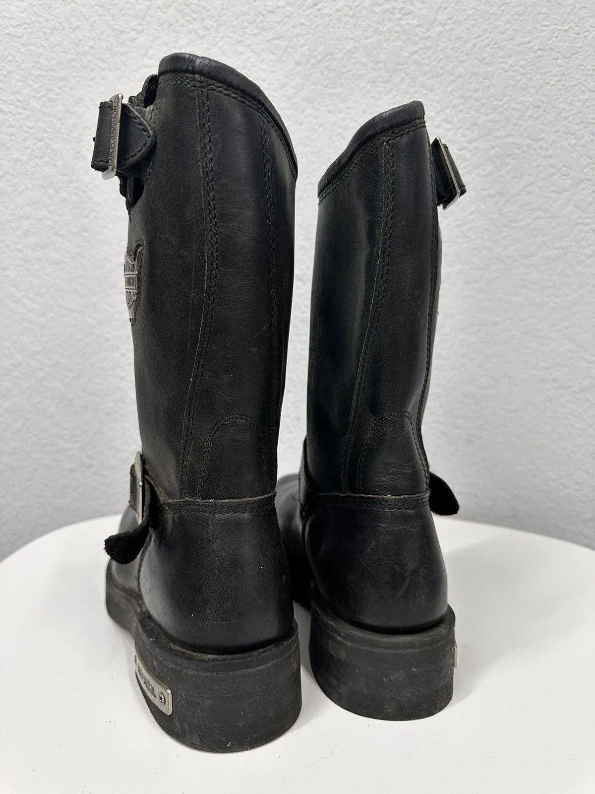 Western Rise Vintage Leather Boots Harley Davidson Y2K Racing Moto Y2K Size US 7.5 / EU 40-41 - 8 Thumbnail