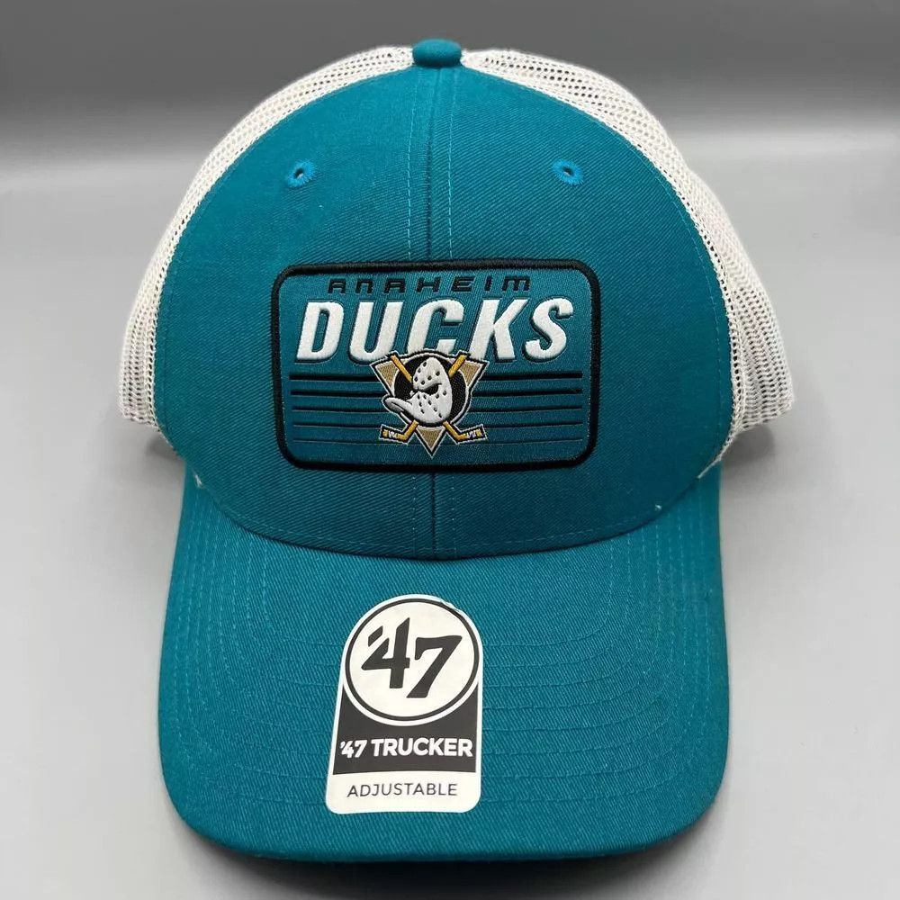 47 Mighty Ducks Trucker Hat Men 47 Brand NHL Snap Back Anaheim Size ONE SIZE - 1 Thumbnail