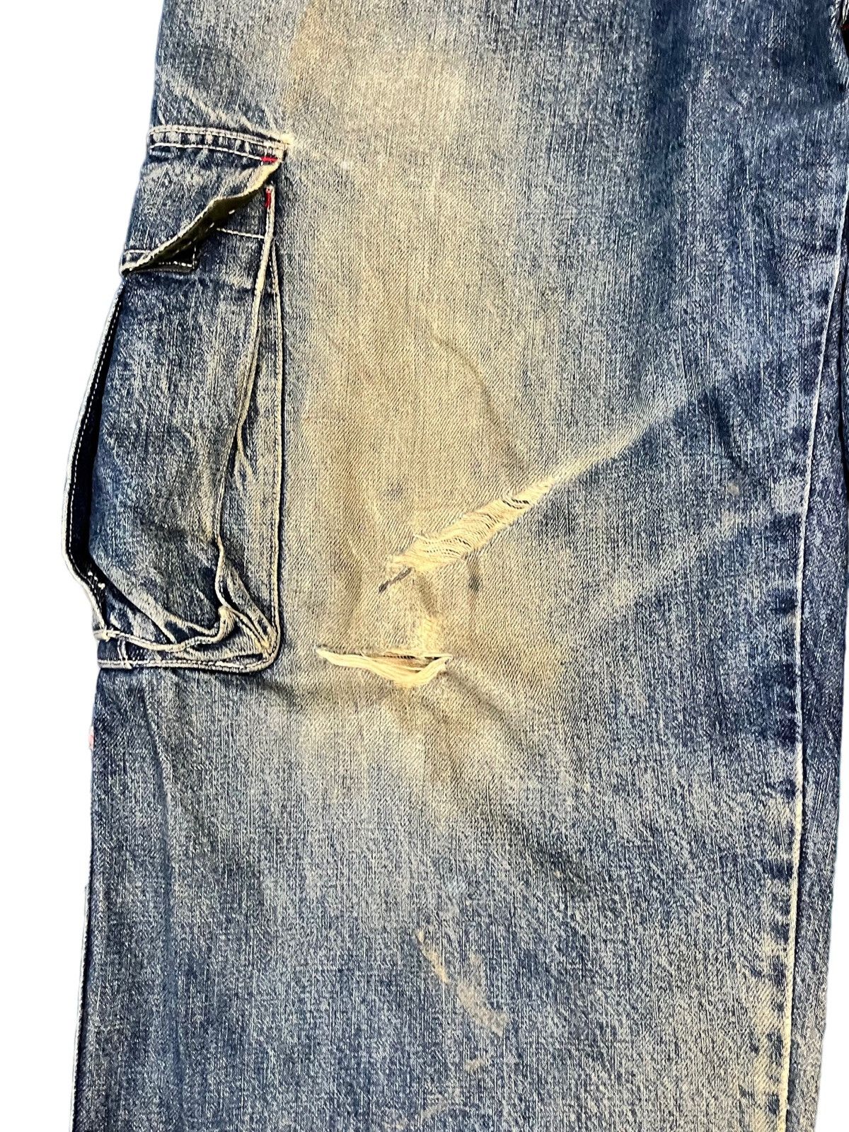 JNCO Vintage Piko Mudwash Baggy Cargo Jnco Style Denim Size US 33 - 9 Thumbnail