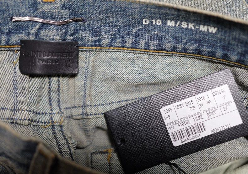 Saint Laurent Paris Saint Laurent Paris Blue washed jeans for old destruction Size 28" / US 6 / IT 42 - 4 Thumbnail