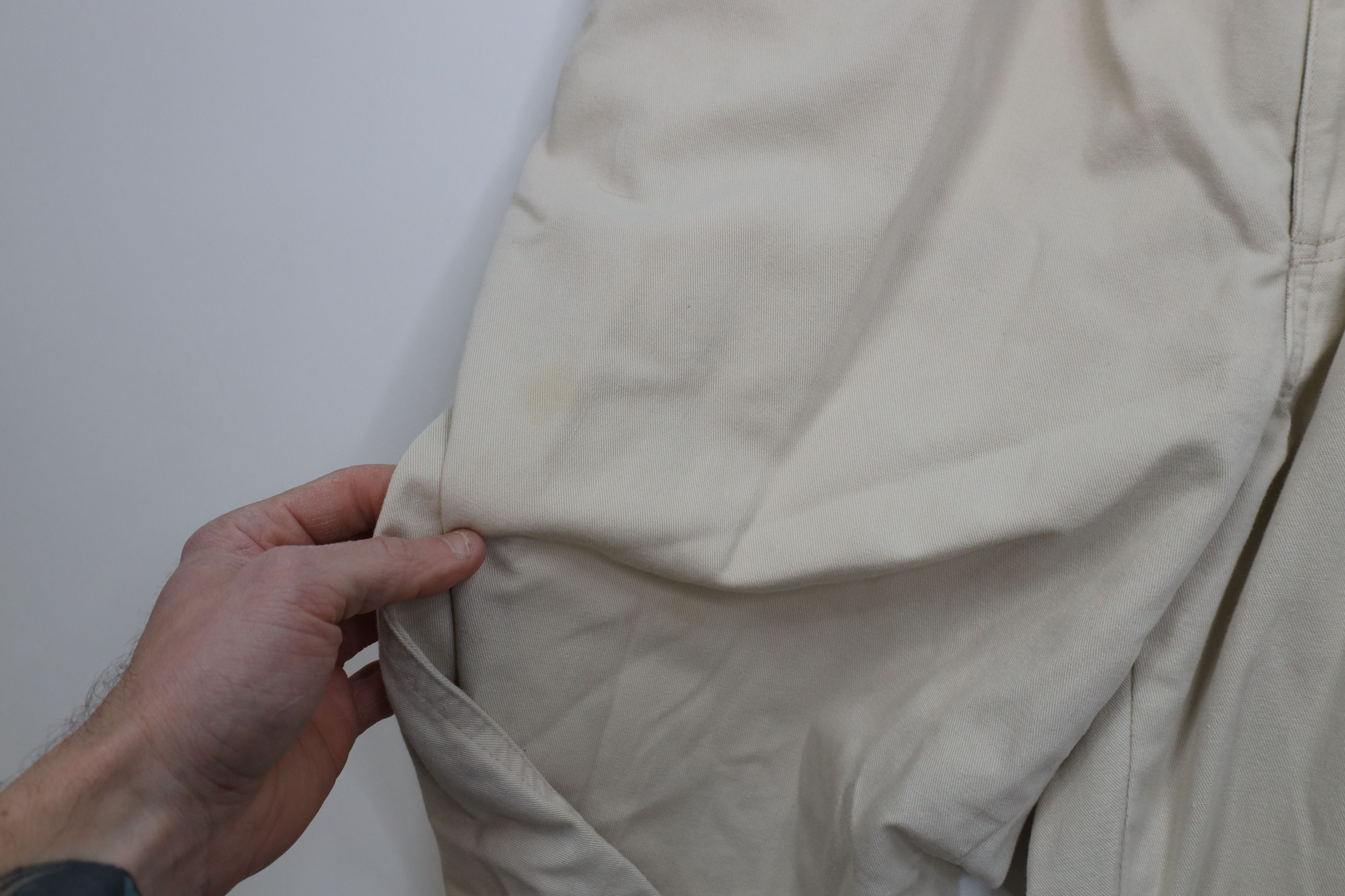 Lands' End Vintage 90s Lands End Wide Leg Twill Pants Beige Cotton USA Size US 38 / EU 54 - 7 Thumbnail