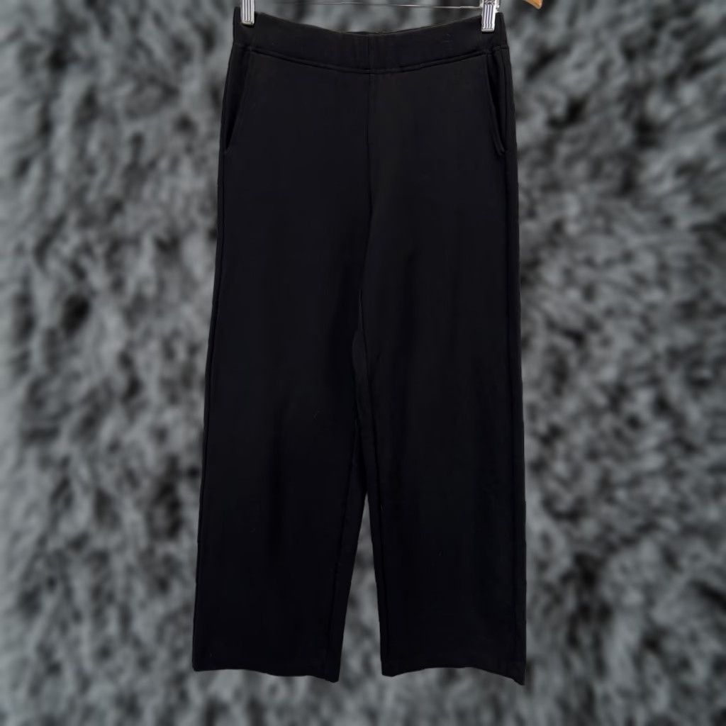 Madewell Madewell Pants Women Small Black Ponte Wide Leg Pull On Comfortable Solid Womens Size 28" / US 6 / IT 42 - 1 Thumbnail