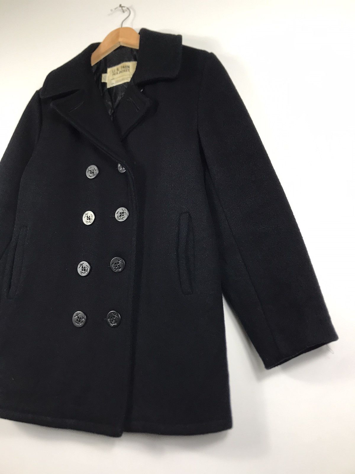 Schott × Vintage ⚡️Vintage Schott U.S 740N Wool Peacoat Jacket Size US M / EU 48-50 / 2 - 3 Thumbnail