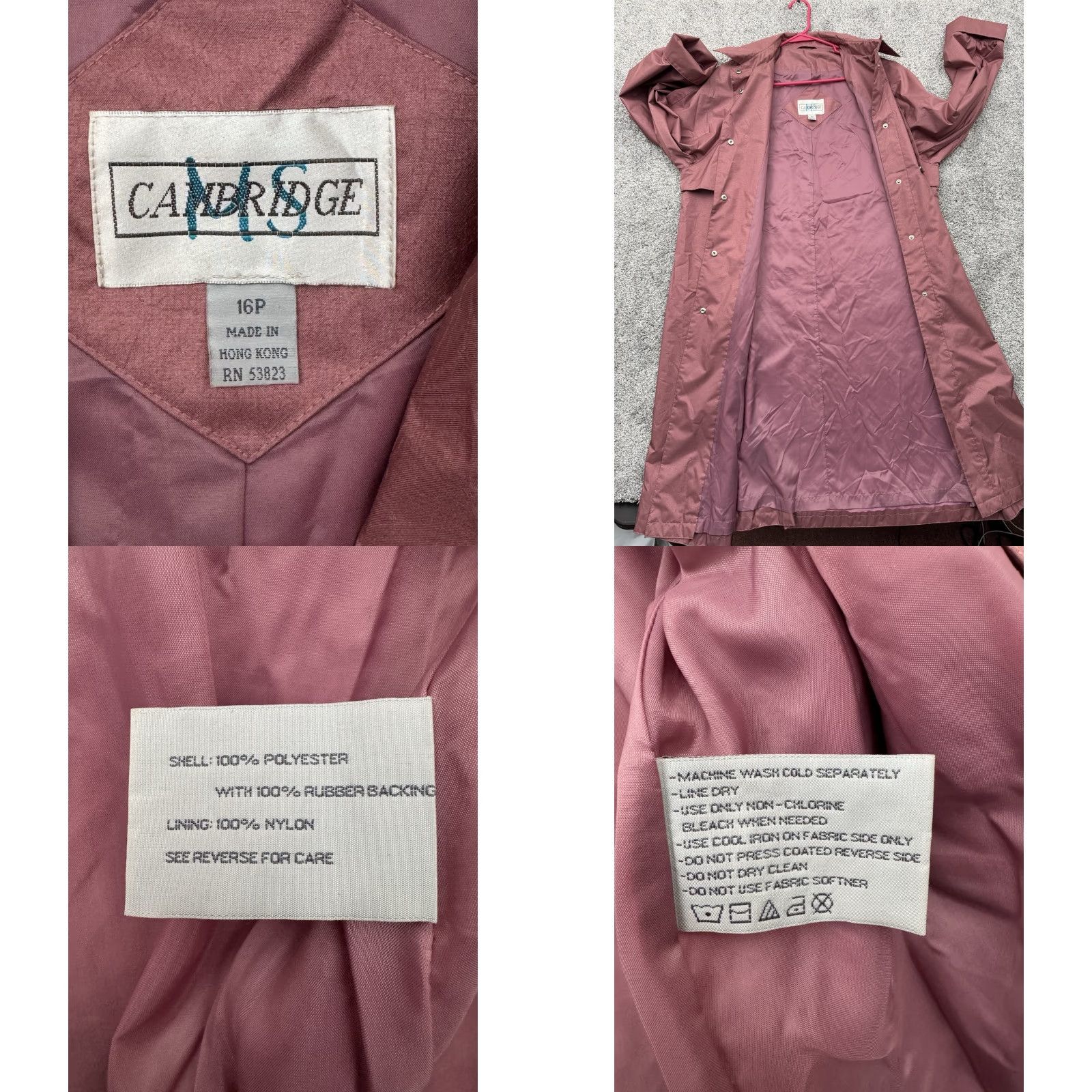 Vintage VINTAGE Cambridge Raincoat Womens 16P Coat Size XXL / US 16-18 / IT 52-54 - 8 Thumbnail