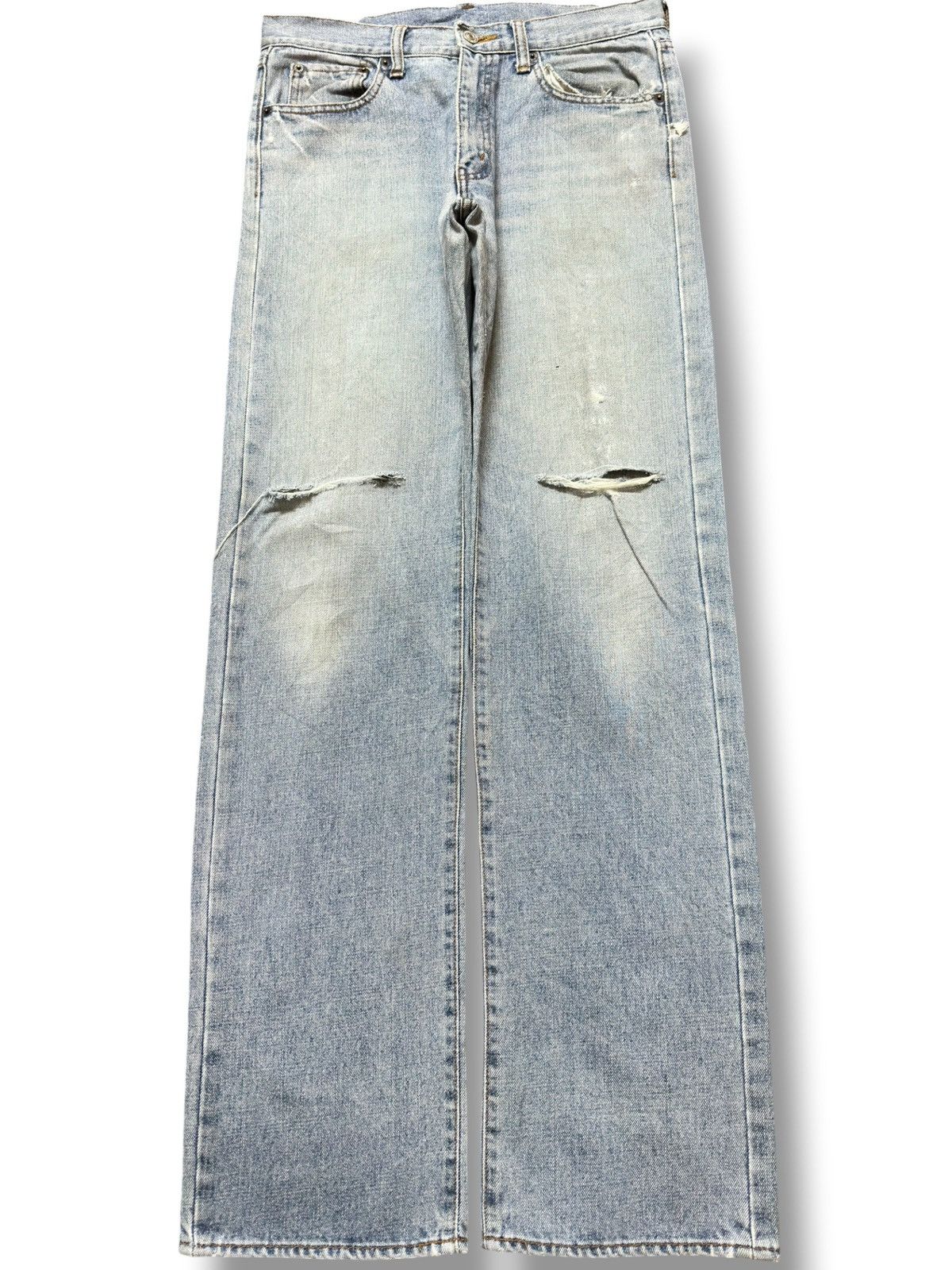 Kapital Vintage Bobson Chessking Faded Ripped Distressed Denim Size US 30 / EU 46 - 1 Thumbnail