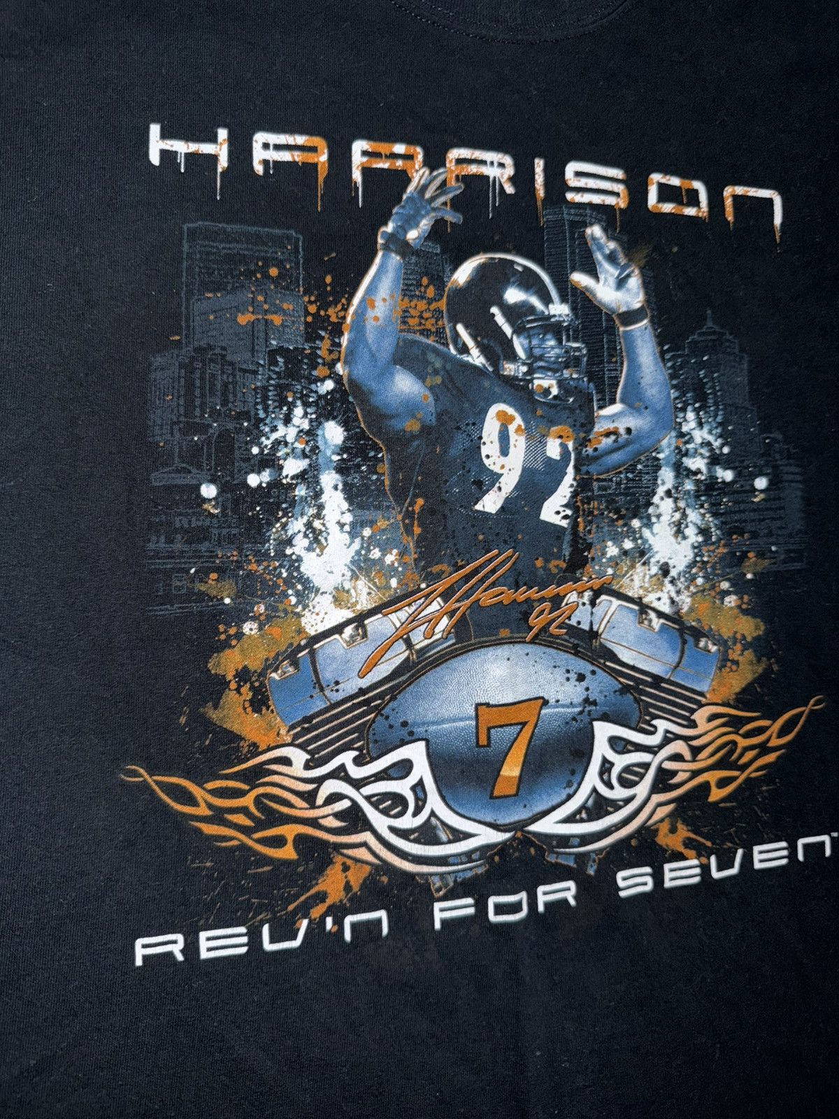 NFL Pittsburgh Steelers James Harrison rev’n for seven t-shirt Size US L / EU 52-54 / 3 - 2 Thumbnail