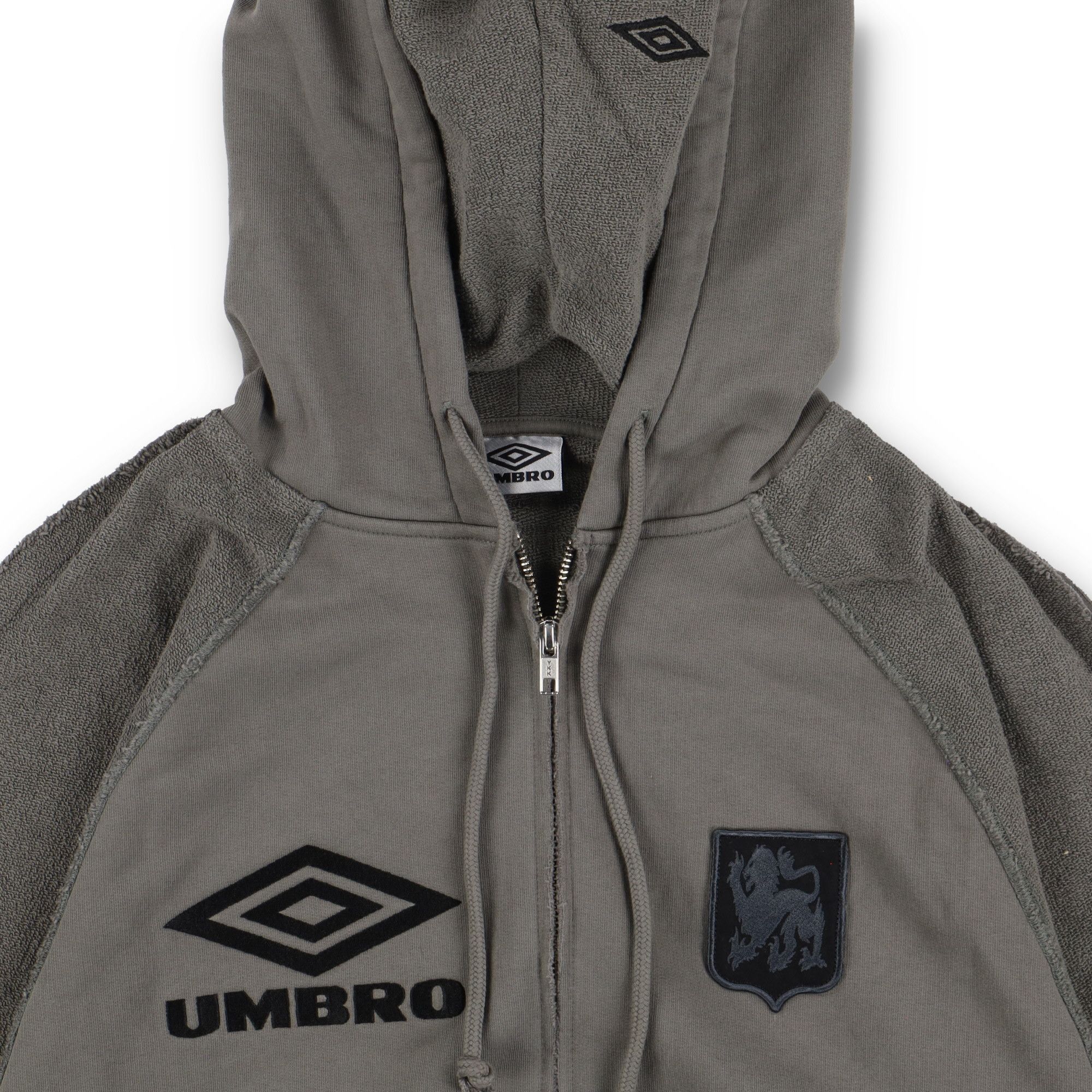 Slam Jam × Umbro Grey Royal Arms Logo Masked Oversized Hoodie Size US M / EU 48-50 / 2 - 9 Thumbnail