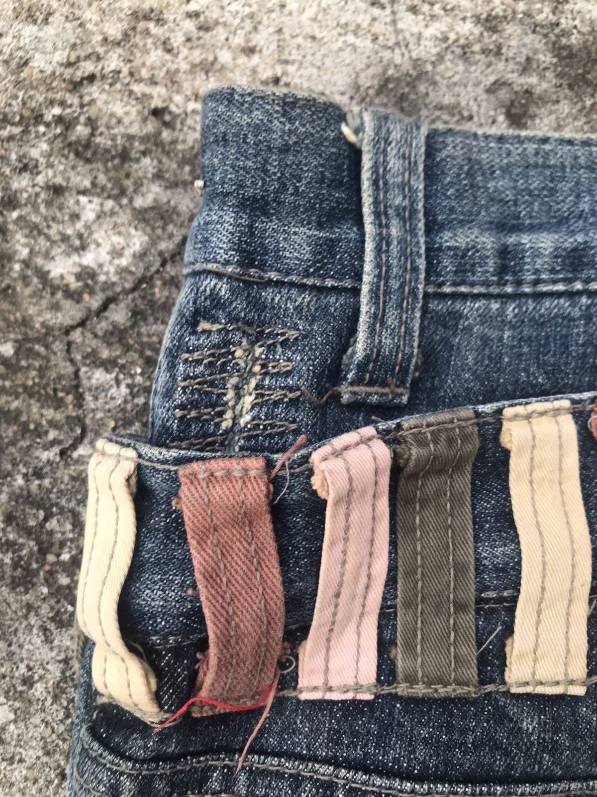If Six Was Nine × Japanese Brand Browny Double Waisted Blue Washed Size US 33 - 9 Thumbnail