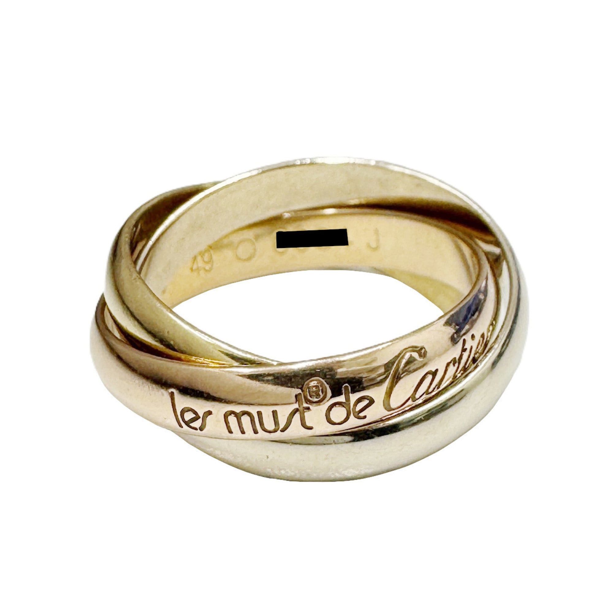 Cartier Cartier Trinity Ring, Three-Color 750 PG, WG, YG #49, Women's Wedding Ring Size ONE SIZE - 1 Thumbnail
