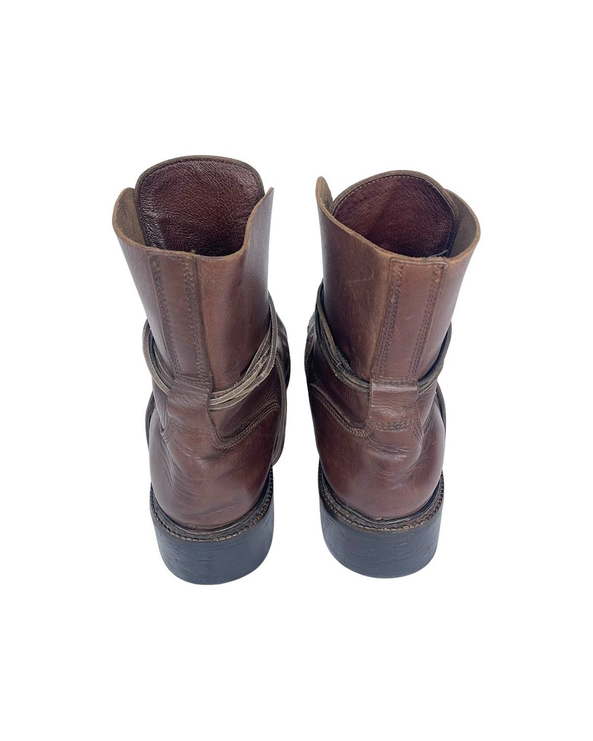 Dirk Bikkembergs AW94/95 Lace Through Heel Leather Boots Size US 9.5 / EU 42-43 - 4 Thumbnail