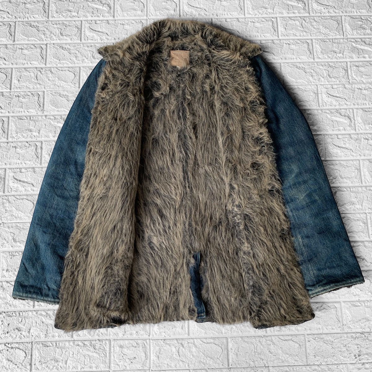 Backbone VINTAGE BACKBONE JAPAN FAUX FUR TRIM BLUE DENIM JACKET Size M / US 6-8 / IT 42-44 - 11 Thumbnail