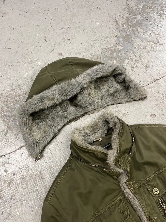 Daniele Alessandrini 2000s Daniele Alessandrini Military Green Multi Pockets Faux Fur Jacket Size US S / EU 44-46 / 1 - 9 Thumbnail