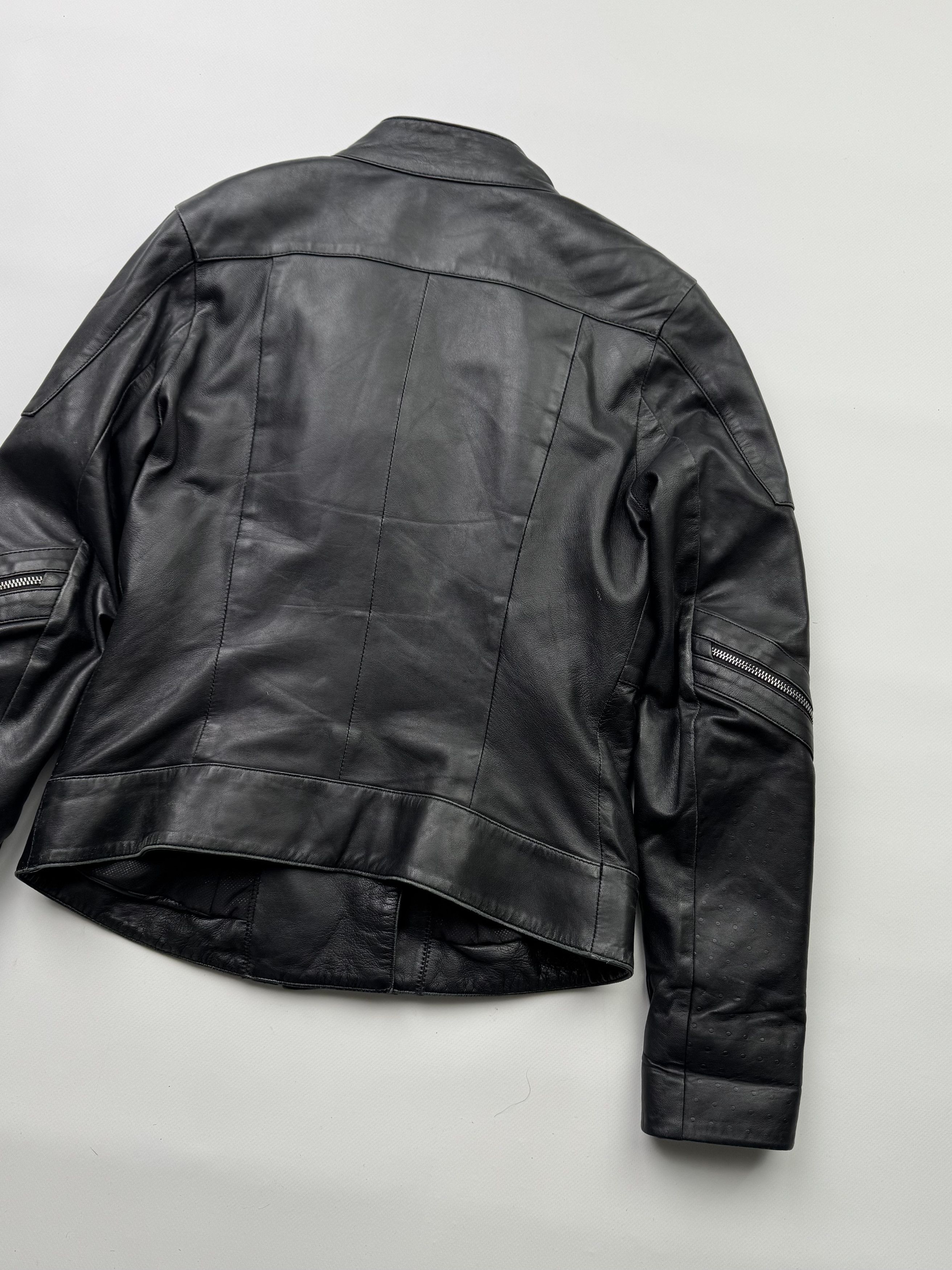Japanese Brand Vintage Cropped Leather Jacket With Zipper B429(V521)E2 Size M / US 6-8 / IT 42-44 - 11 Thumbnail
