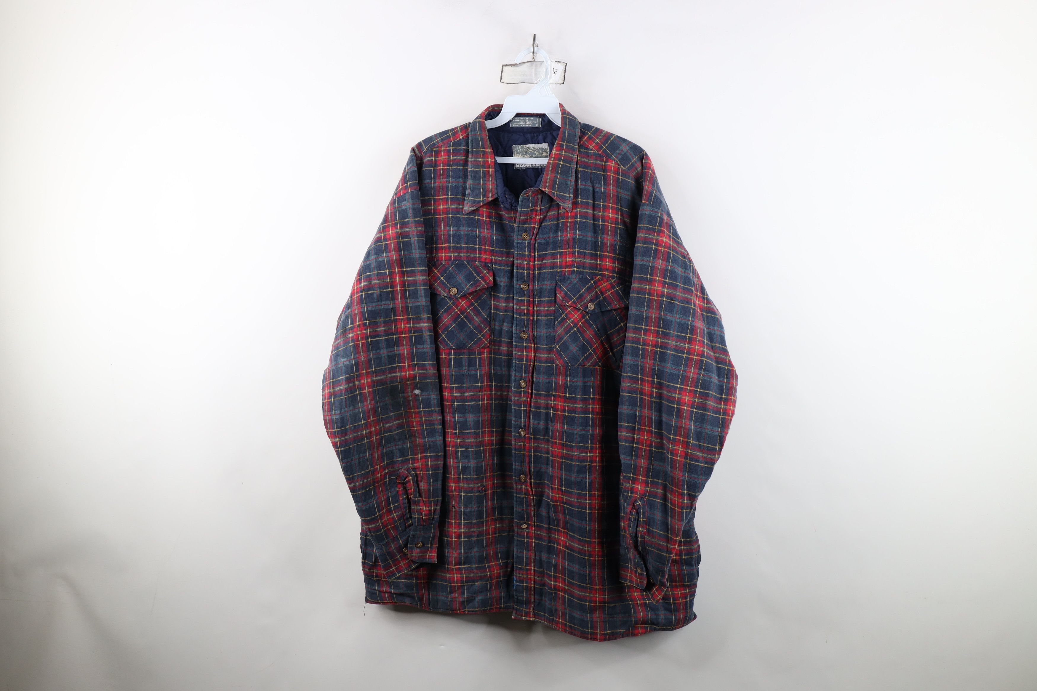 Vintage Vintage 90s Streetwear Quilted Flannel Button Shirt Jacket Size US XXL / EU 58 / 5 - 1 Thumbnail