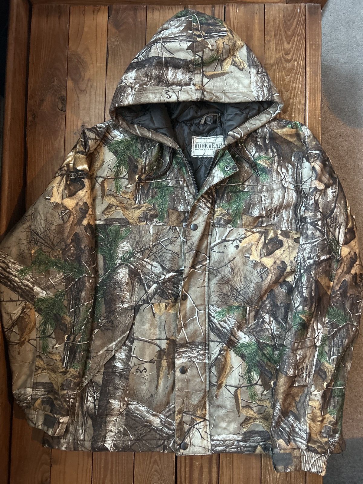 Realtree × Vintage Vintage Y2K Real Tree Camo Quilted Jacket Size US XL / EU 56 / 4 - 1 Thumbnail