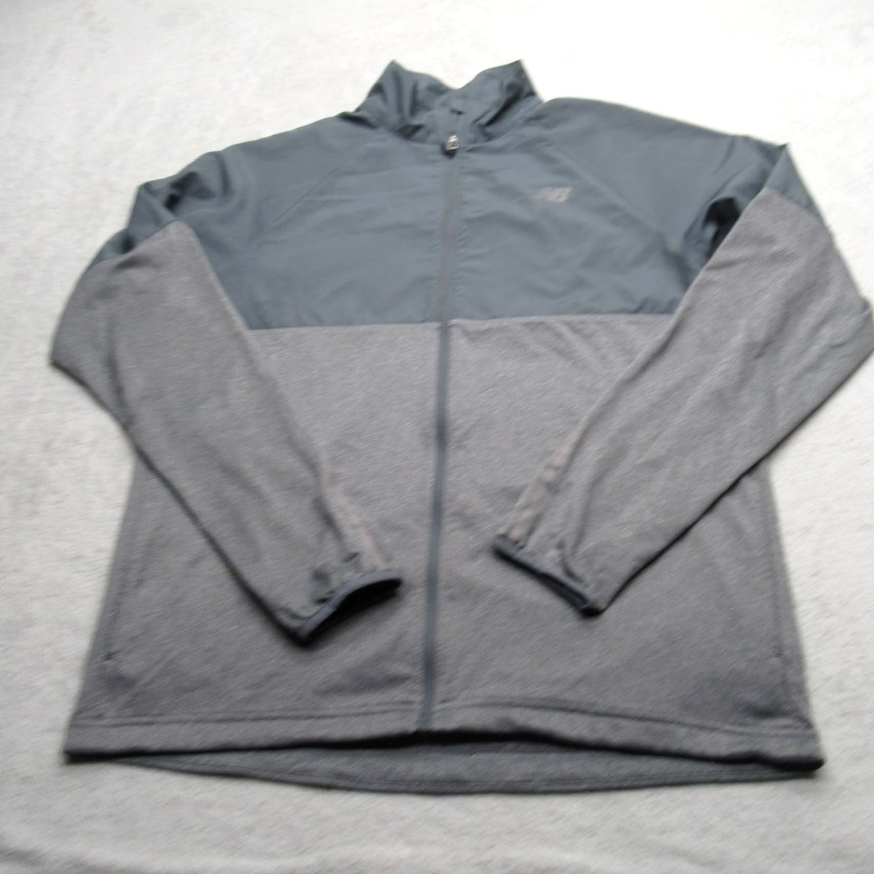 New Balance New Balance Jacket Mens Small Gray Reflective Tag Full Zip Running Training Size US S / EU 44-46 / 1 - 2 Thumbnail
