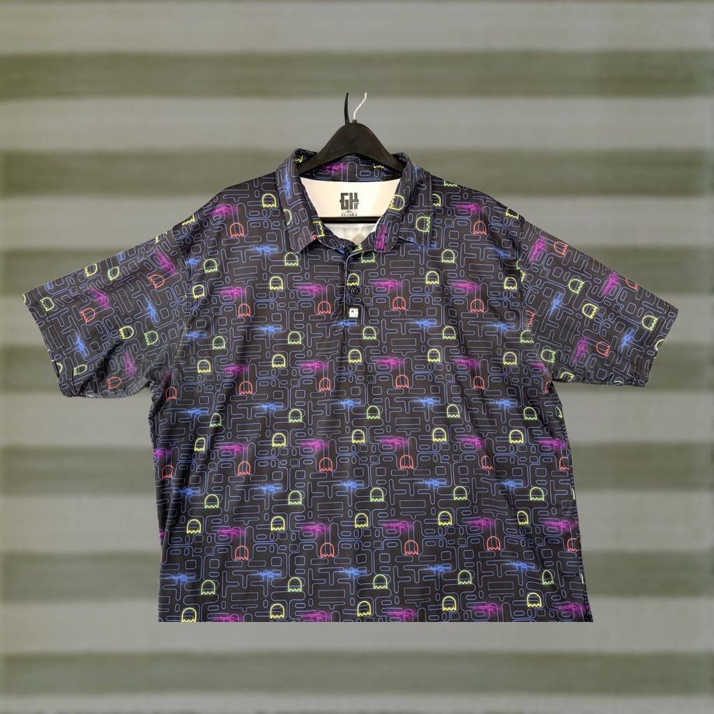 Vintage Greater Half Polo Shirt Mens 2XL Black iPack Graphic Golf Performance Logo Pac-Man AR-15 Polo Mens 2XL Black iPack Graphic Pac-Man AR-15 Size US XXL / EU 58 / 5 - 1 Thumbnail