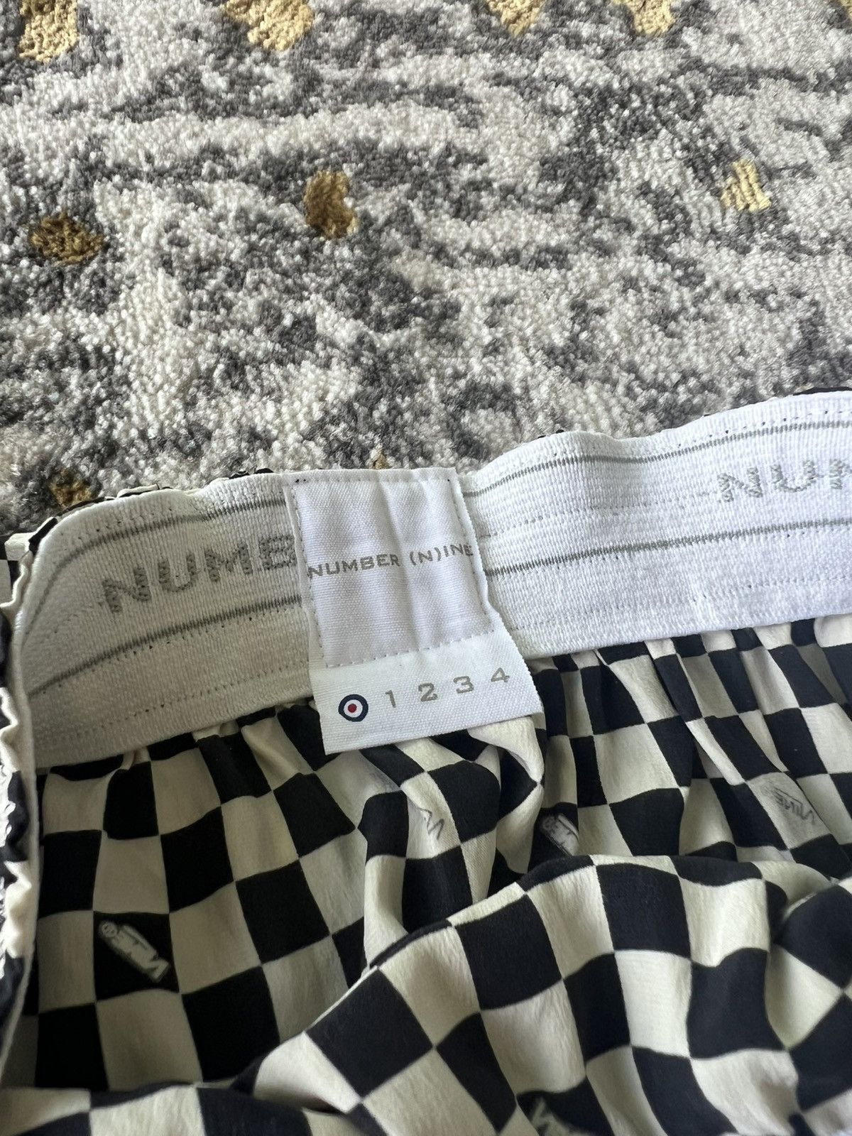 Japanese Brand × Takahiromiyashita The Soloist. Number (N)ine Checkered Silk white black skirt boxer pants Size 32" / US 10 / IT 46 - 13 Thumbnail