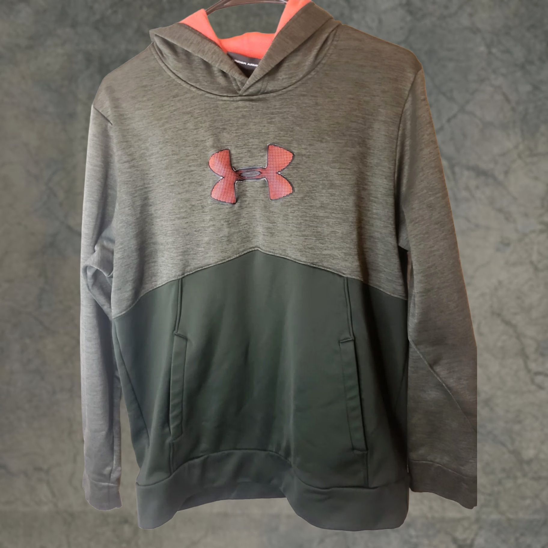 Under Armour Under Armour Men's Hoodie Fleece Lined Pullover Green Orange Camo Regular Fit Large Size US S / EU 44-46 / 1 - 1 Thumbnail