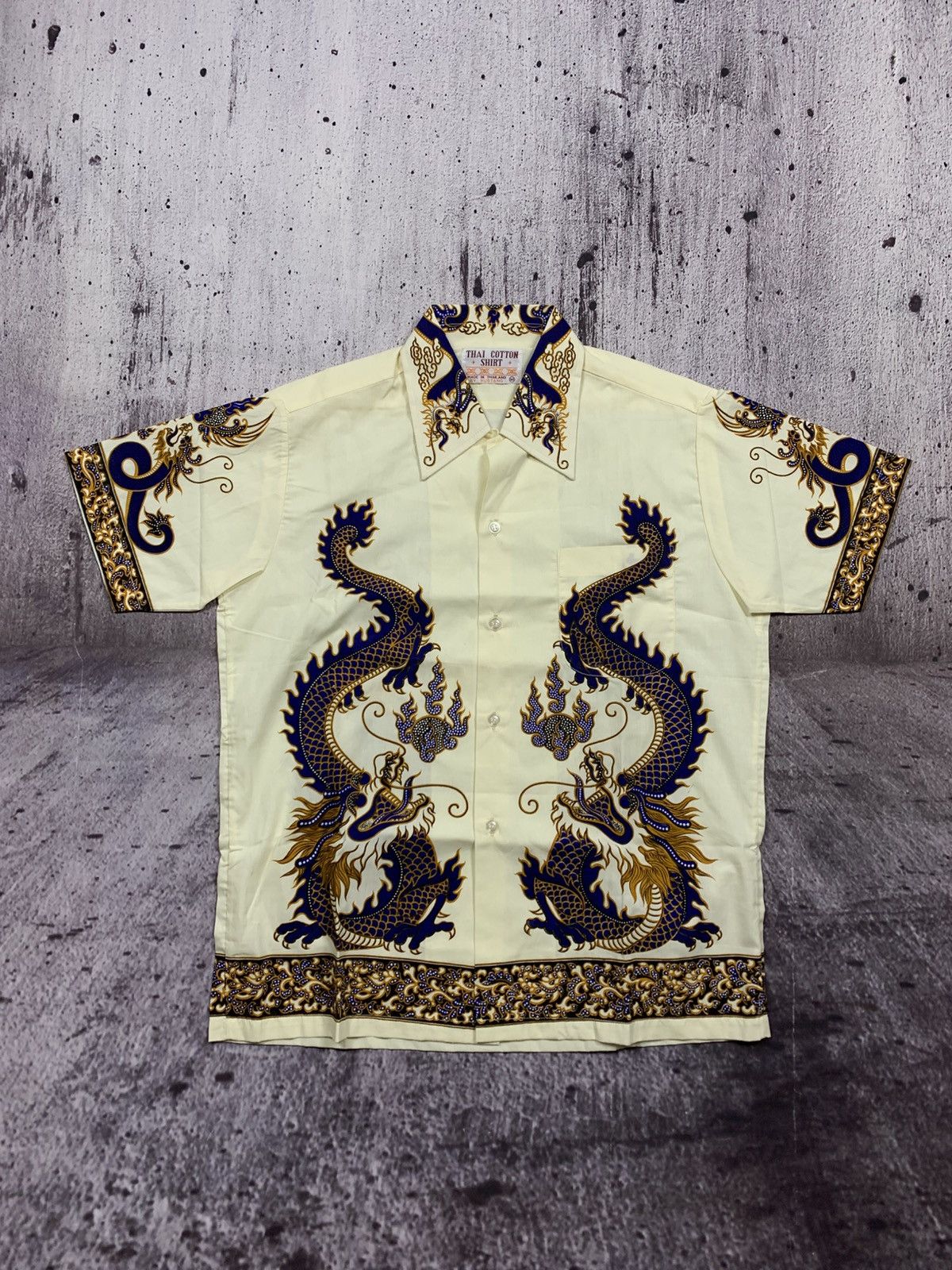 Designer × Japanese Brand × Vintage Shirt Dragon Vintage Japan Style Thai Silk 90s Avantgarde Size US M / EU 48-50 / 2 - 1 Thumbnail