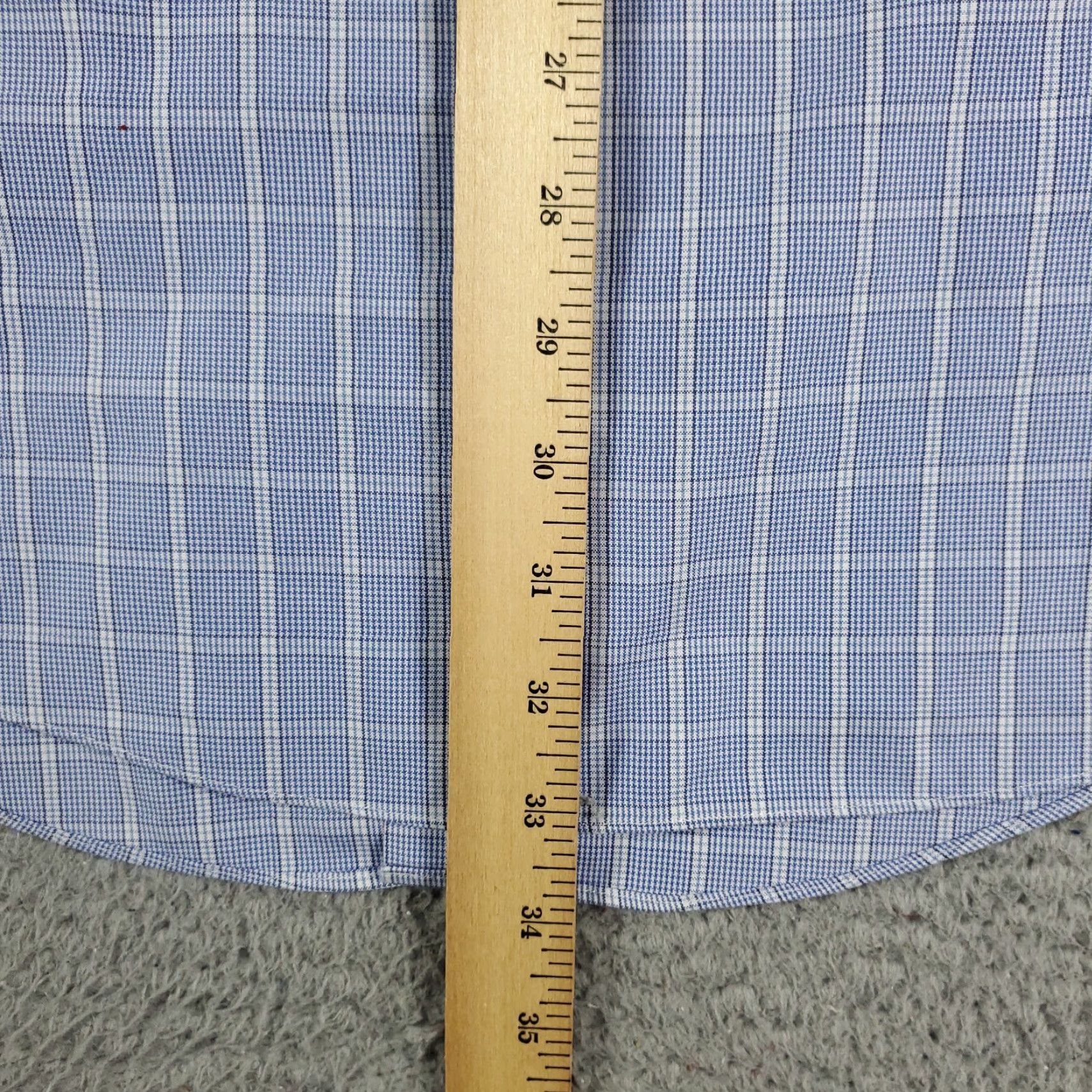 Brooks Brothers Brooks Brothers Shirt Mens 17.5 Blue Plaid Dress Button Up Long Sleeve Regular Collar Down Logo? (No, stick to given) Size 46R - 5 Thumbnail