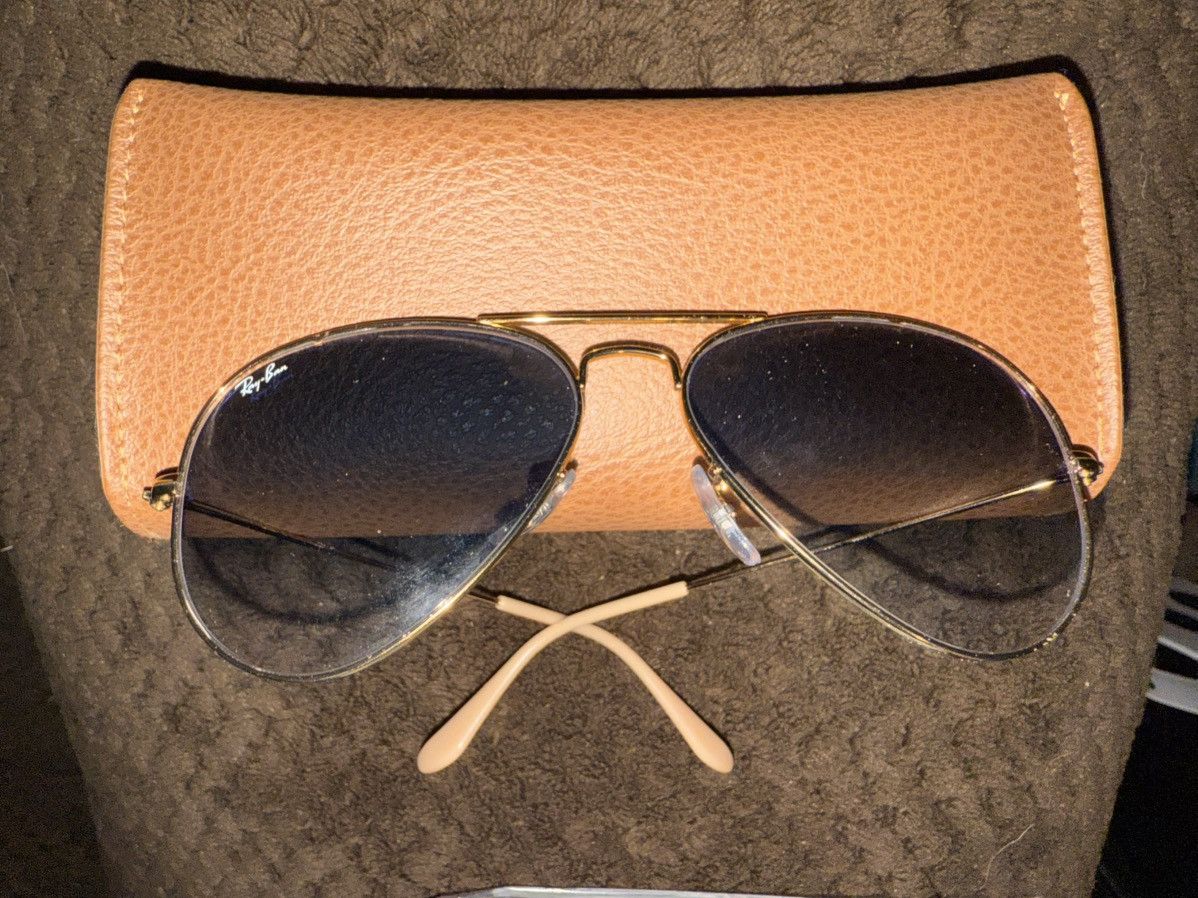 RayBan RayBan Aviator Gold Sunglasses RB3025 w/ box, case & cloth Size ONE SIZE - 5 Thumbnail